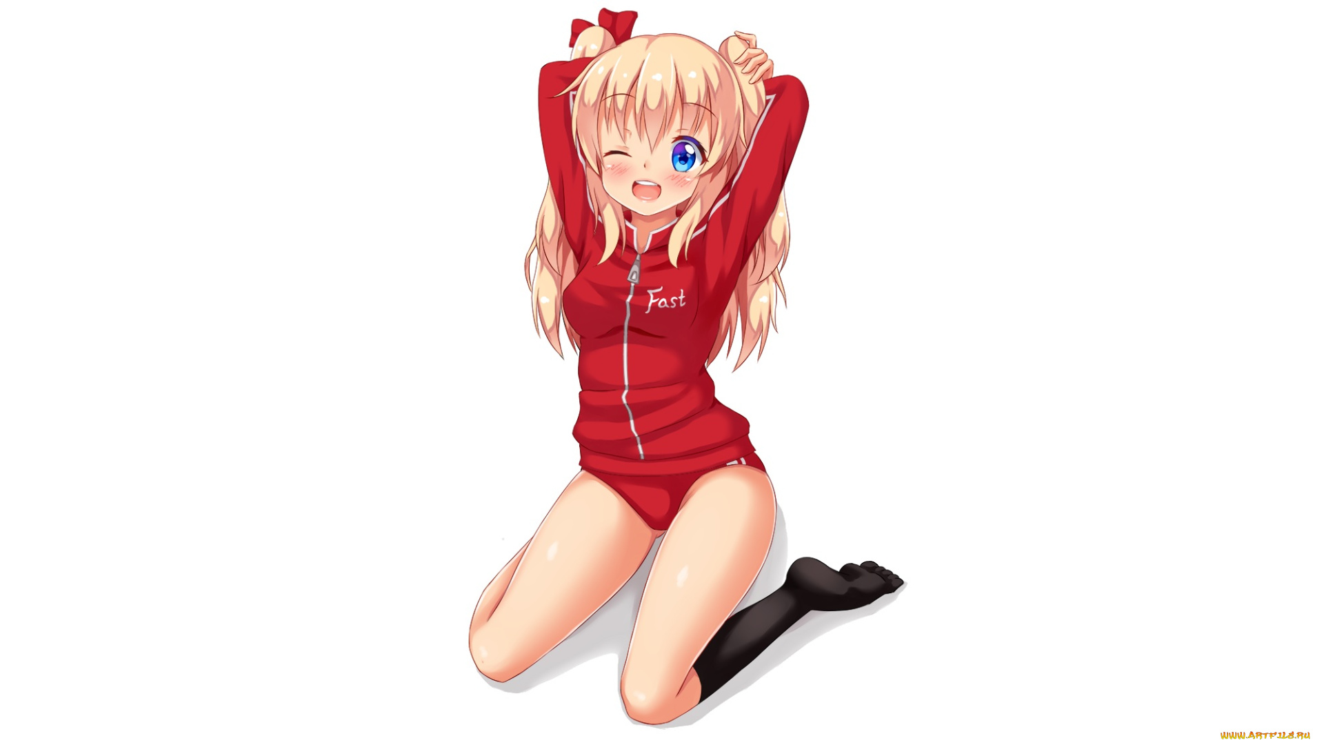 аниме, unknown, , другое, улыбка, девушка, фон, арт, fast-runner-2024