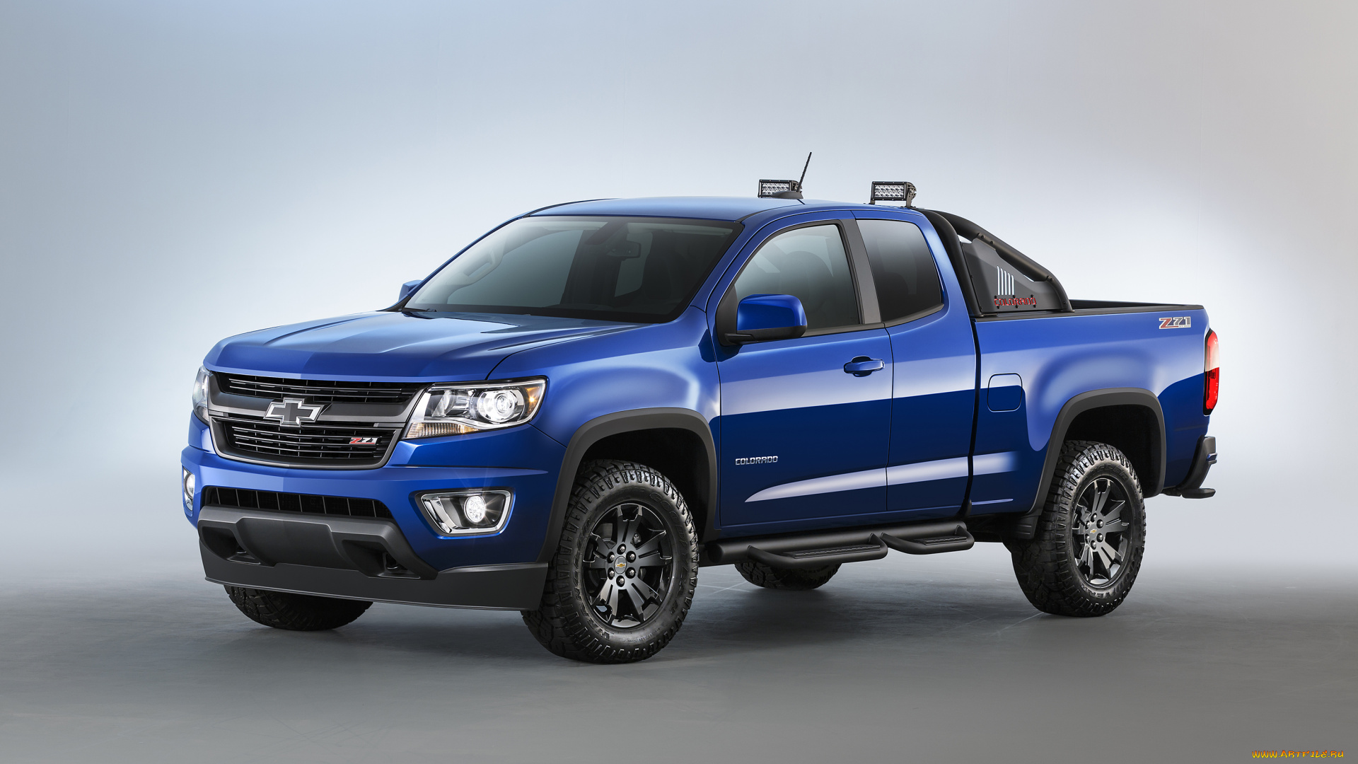 автомобили, chevrolet, trail, boss, 2016г, z71, colorado, синий, extended, cab