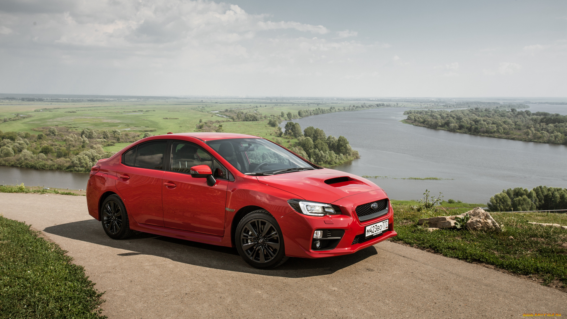 автомобили, subaru, wrx, 2014г, красный