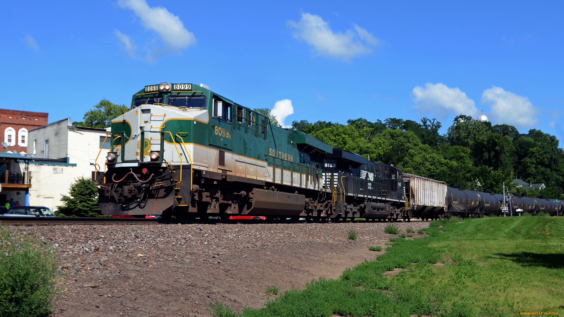 техника, поезда, локомотив, рельсы, дорога, железная, состав