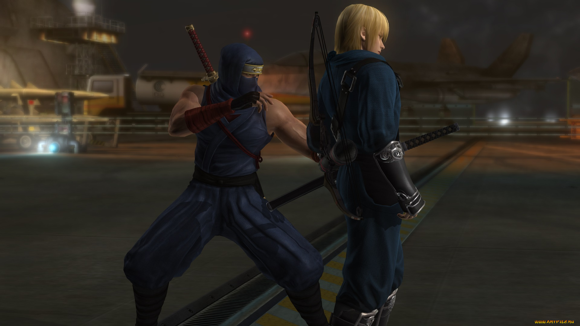 видео, игры, dead, or, alive, 5, девушка, взгляд, фон, оружие, ниндзя, поза