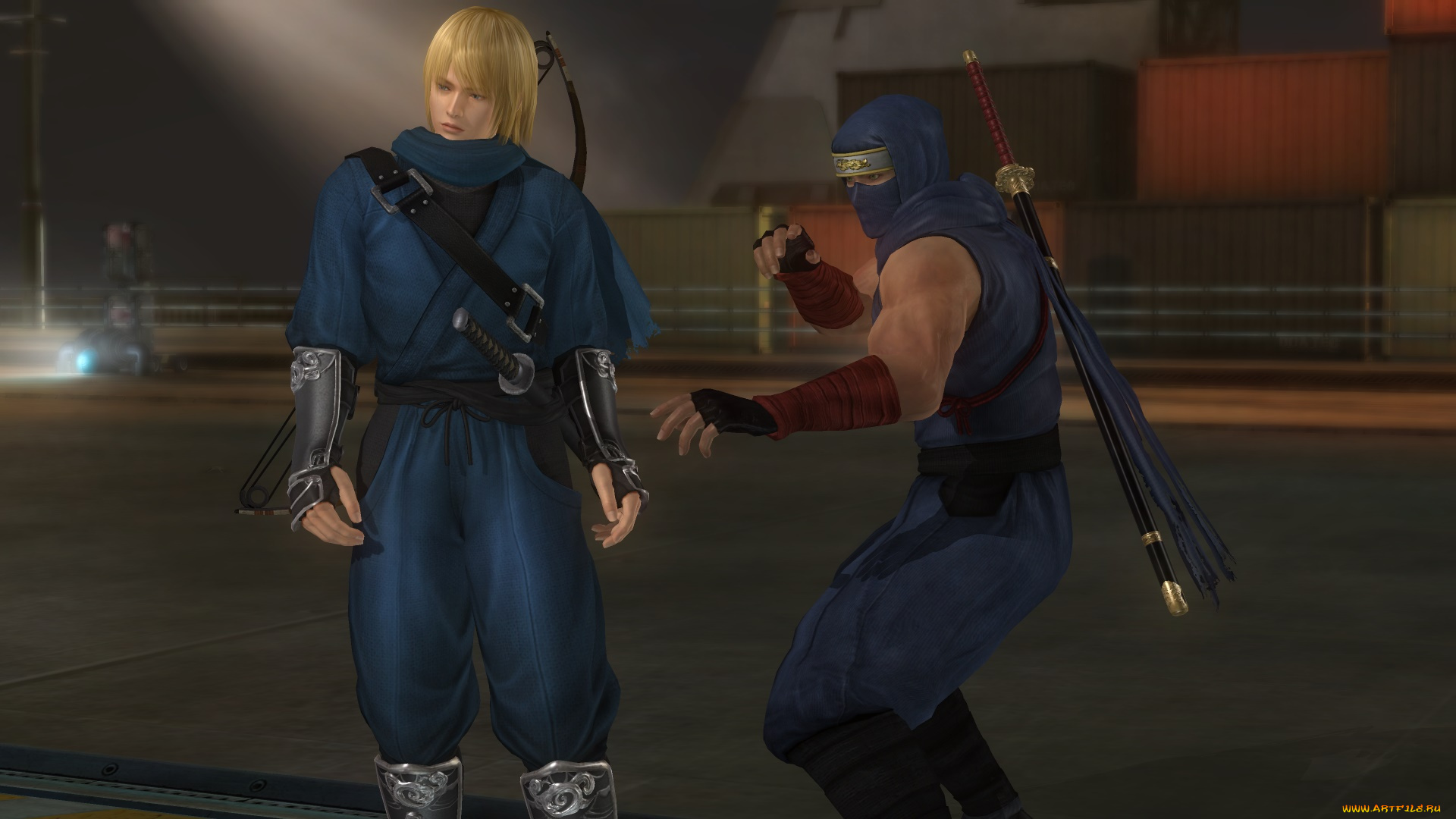 видео, игры, dead, or, alive, 5, девушка, взгляд, фон, оружие, ниндзя, поза