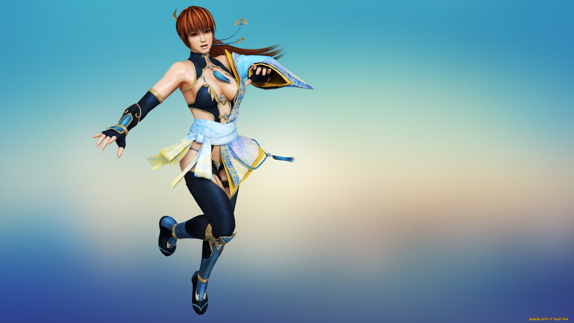 видео, игры, dead, or, alive, 5, девушка, взгляд, фон, поза