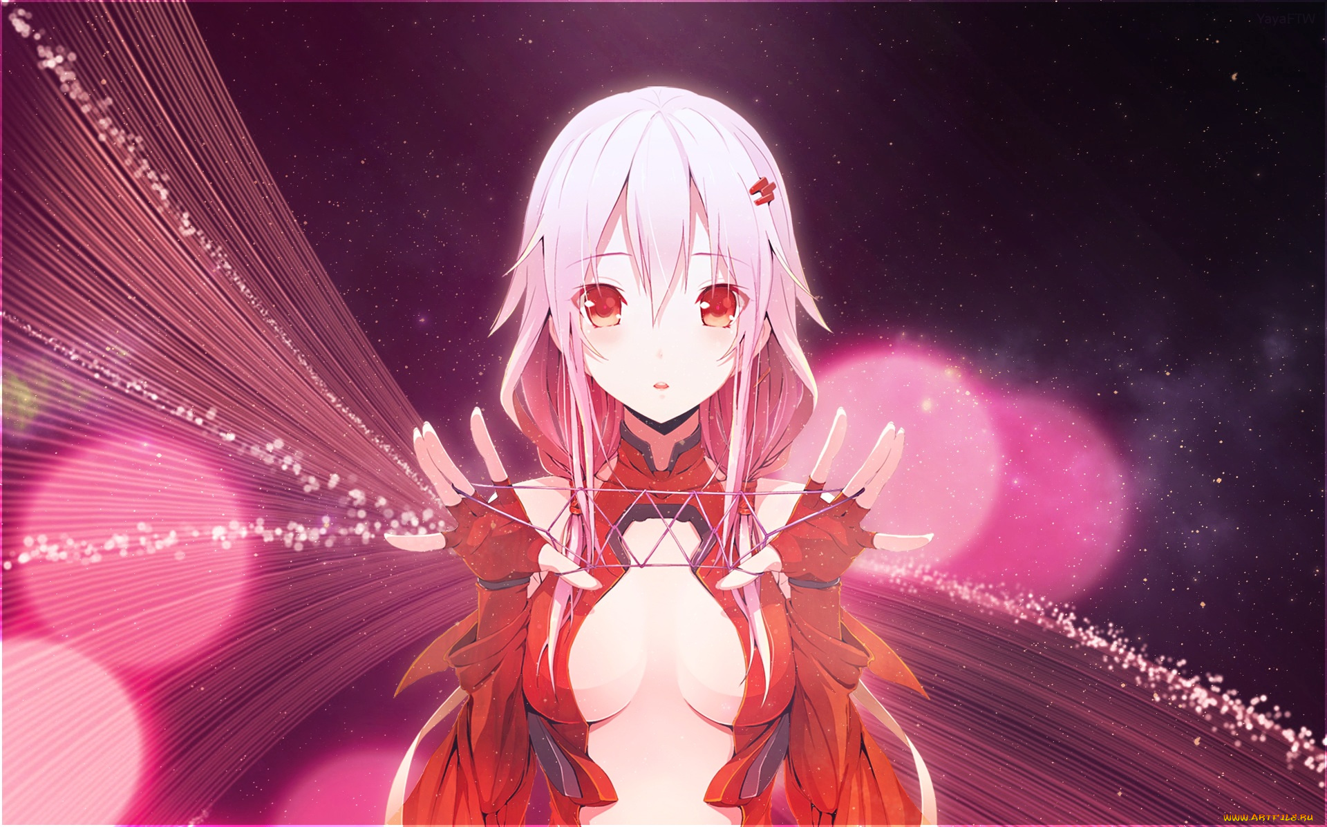 аниме, guilty, crown, девушка, арт, yayaftw, yuzuriha, inori, guilty, crown