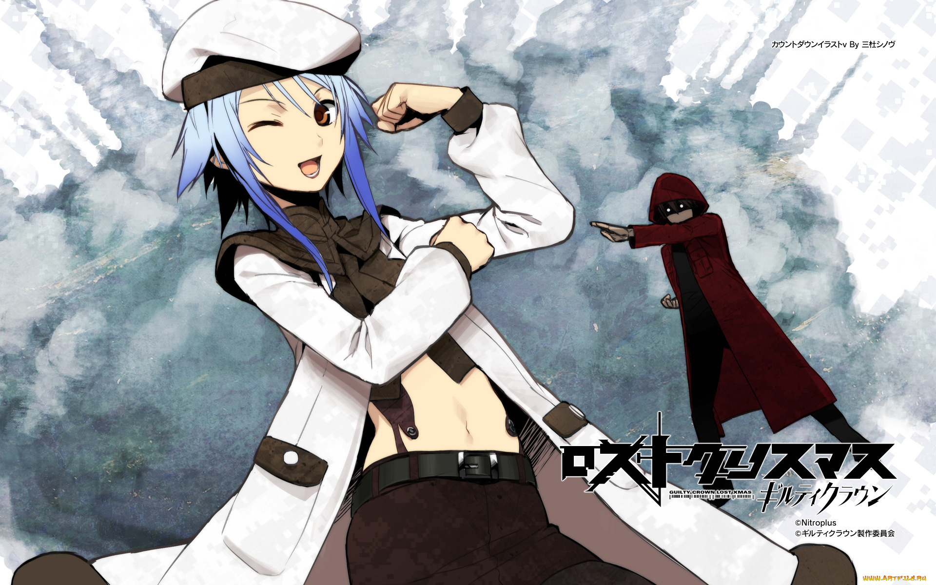 аниме, guilty, crown, guilty, crown, lost, christmas, carol, scrooge, ова, парень, девушка, chuuou, higashiguchi