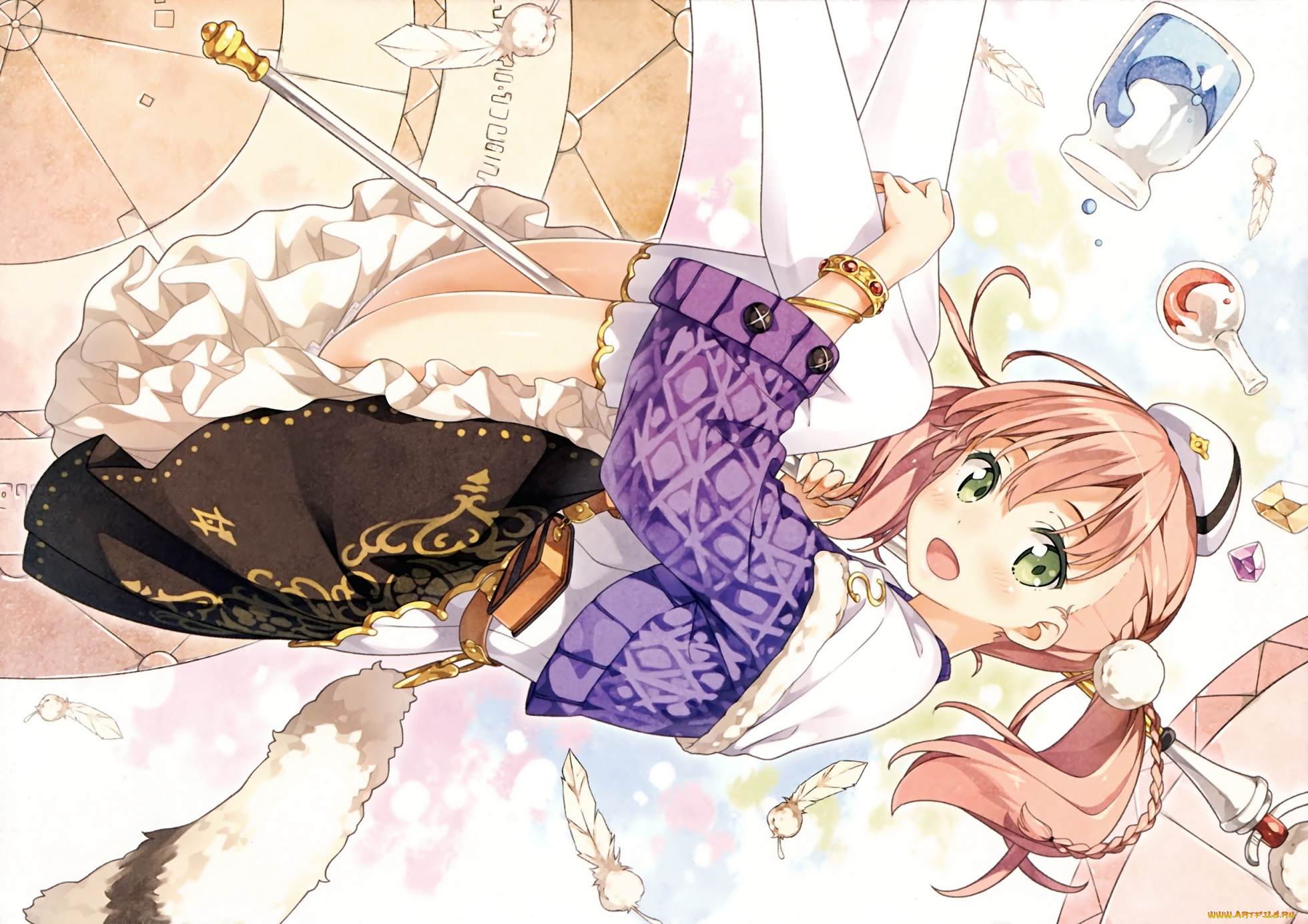 аниме, kantoku, , artbook, kantoku, взгляд, atelier, escha, logy, арт, девушка, malier