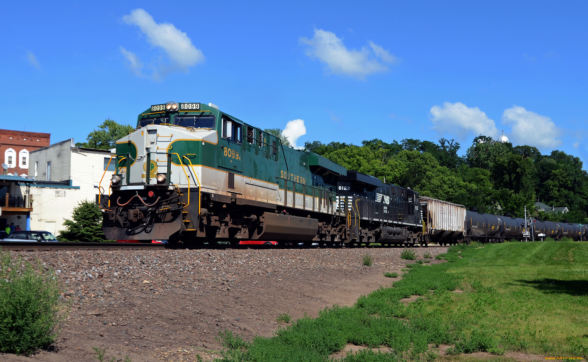 техника, поезда, локомотив, рельсы, дорога, железная, состав