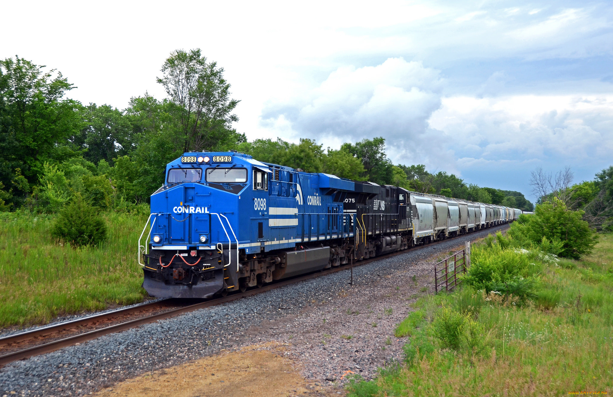 техника, поезда, локомотив, состав, дорога, рельсы, железная