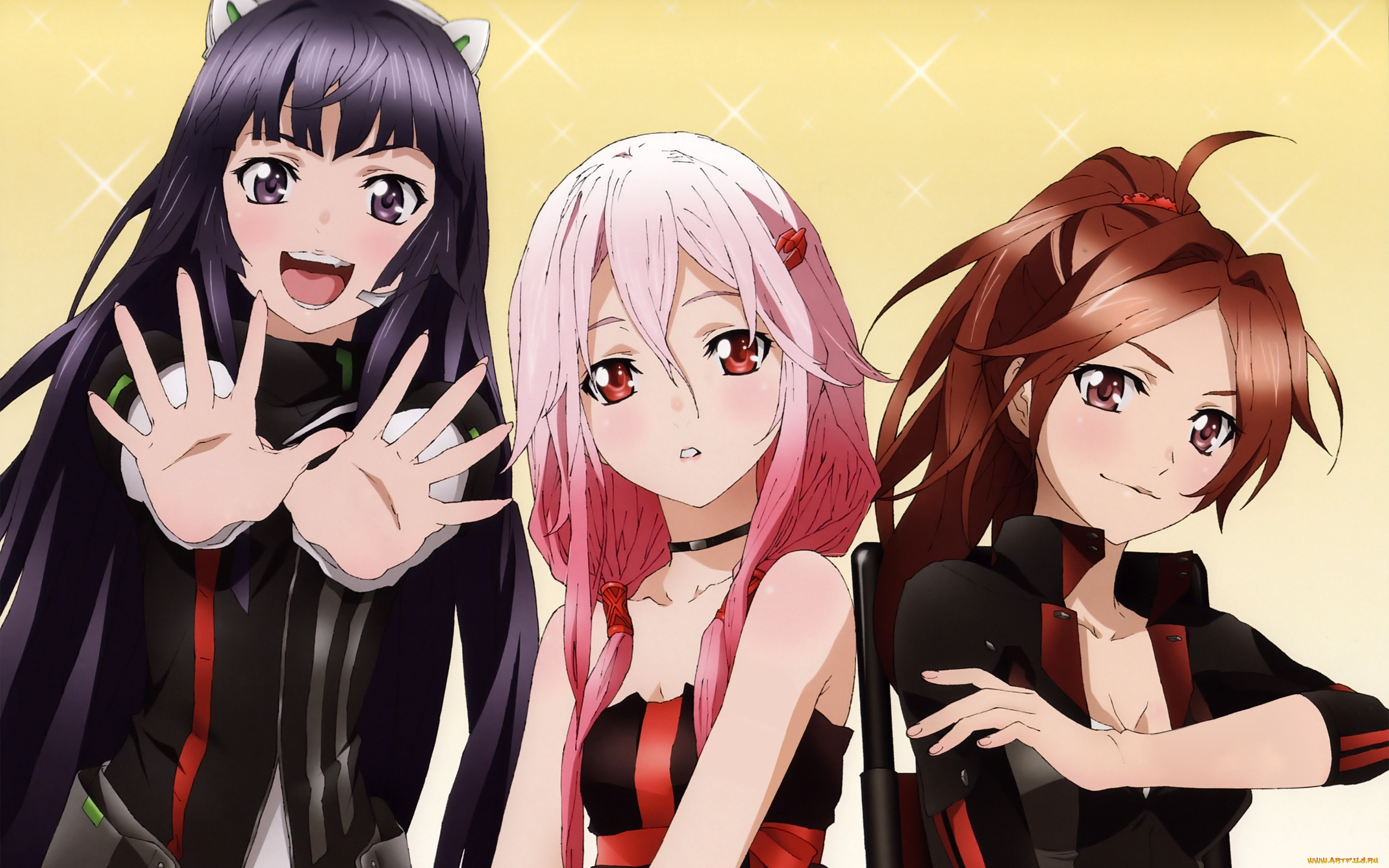 аниме, guilty, crown, guilty, crown, shinomiya, ayase, tsugumi, арт, девушки, yuzuriha, inori