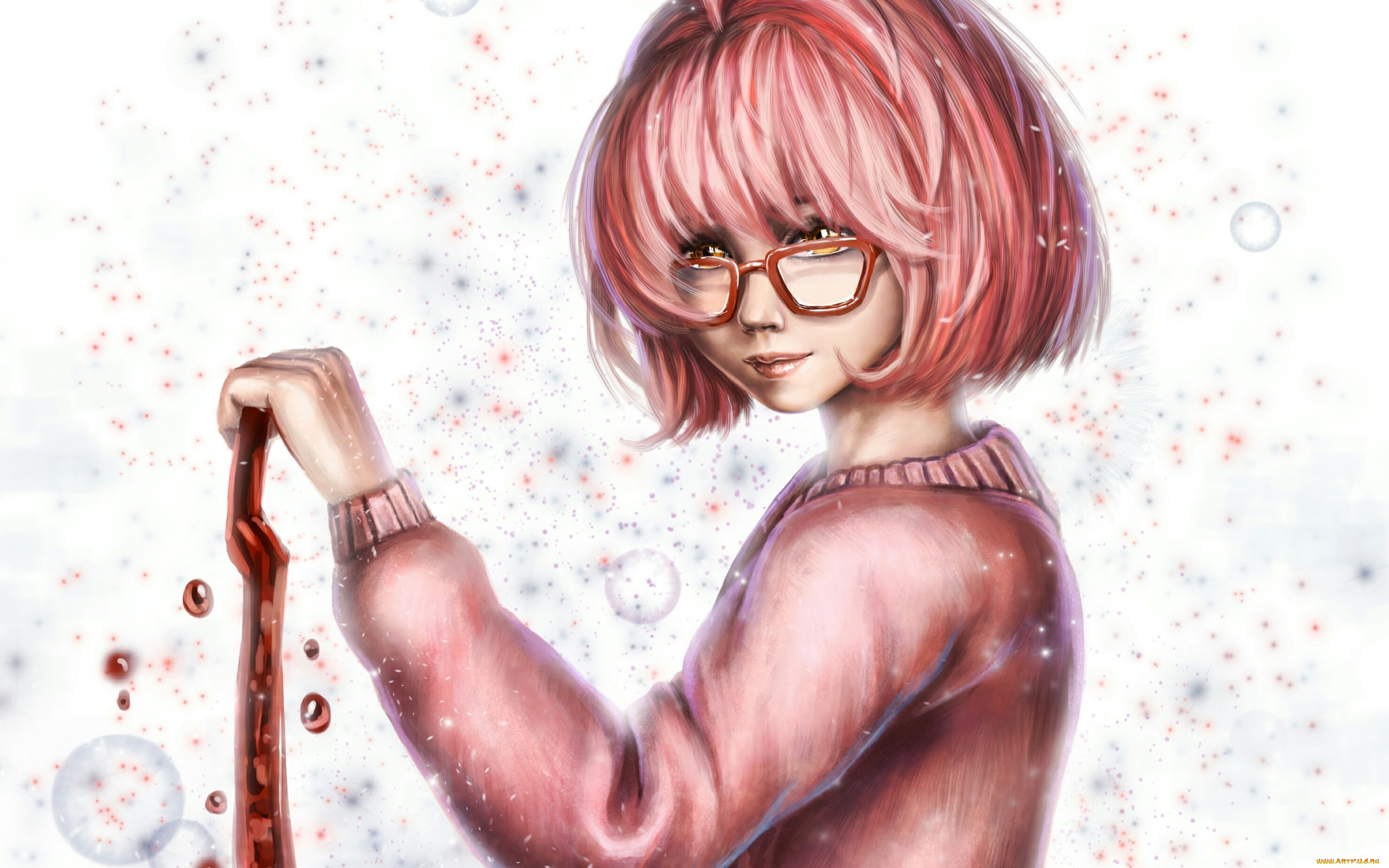 разное, арты, violetta2013, kyoukai, no, kanata, девушка, арт