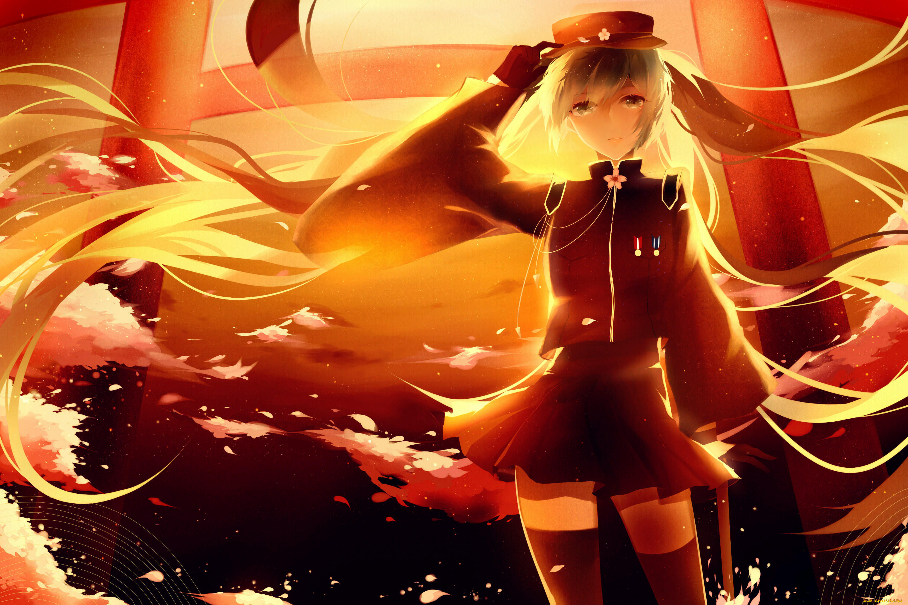 аниме, vocaloid, hatsune, miku, взгляд, девушка, арт, lococop