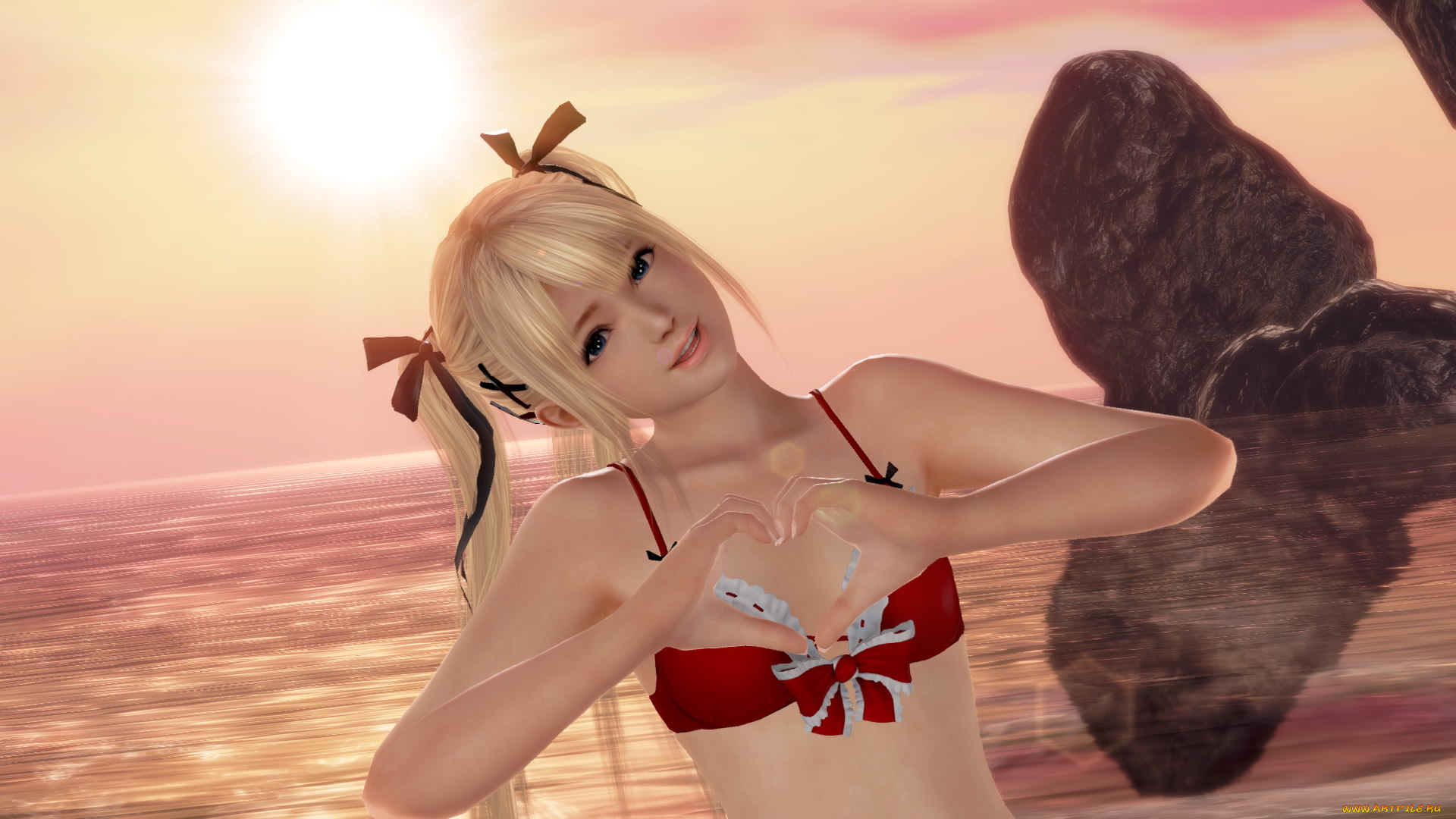 3д, графика, аниме, , anime, девушка, взгляд, фон