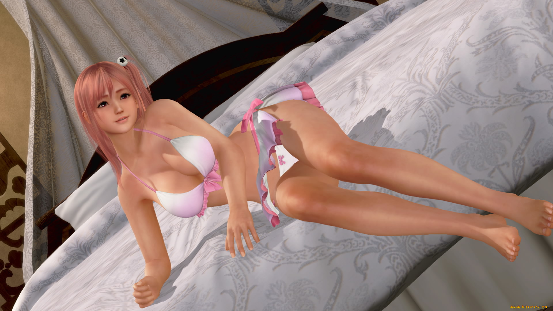 3д, графика, аниме, , anime, девушка, взгляд, фон