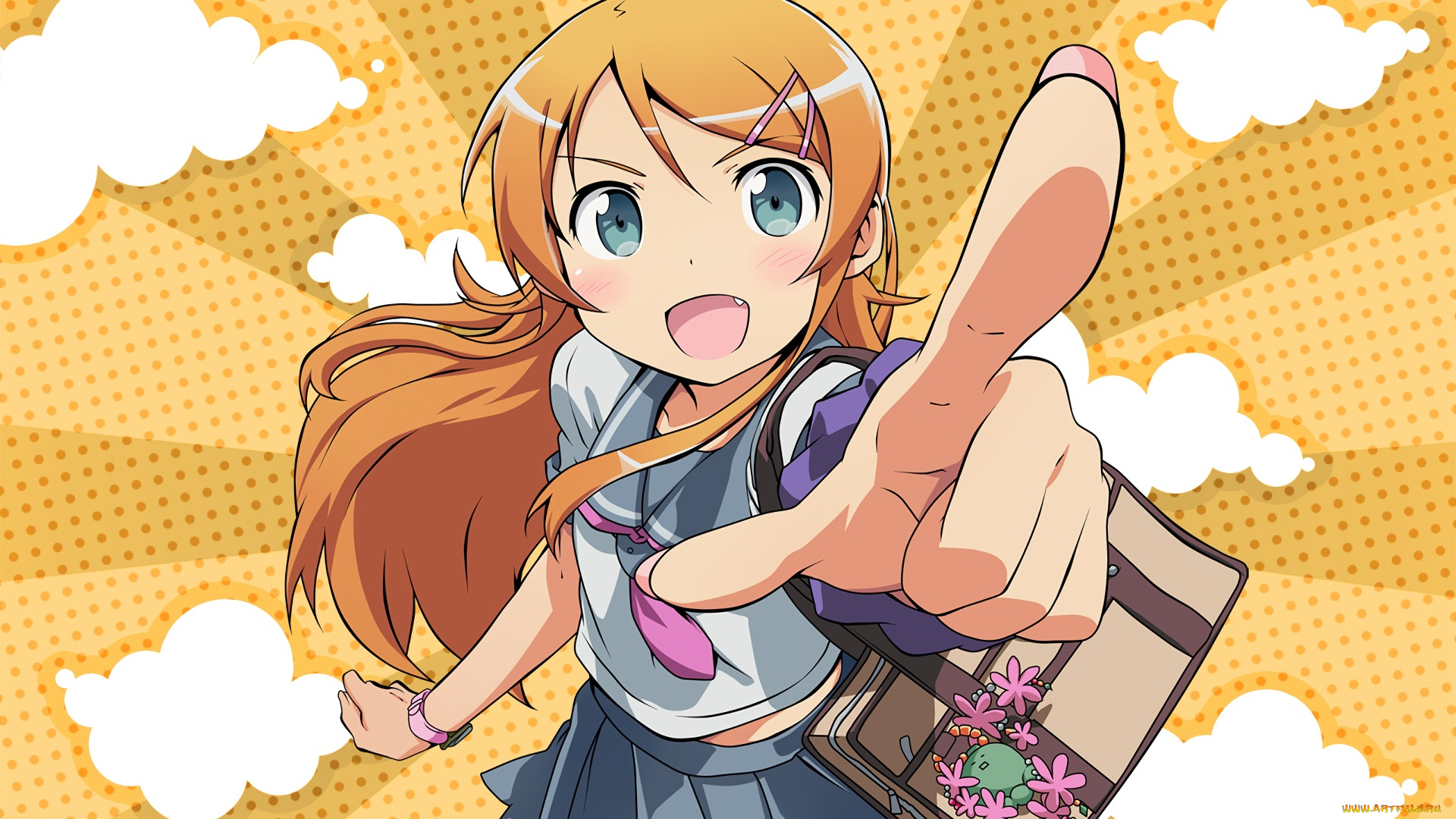 аниме, oreimo, фон, девушка, взгляд