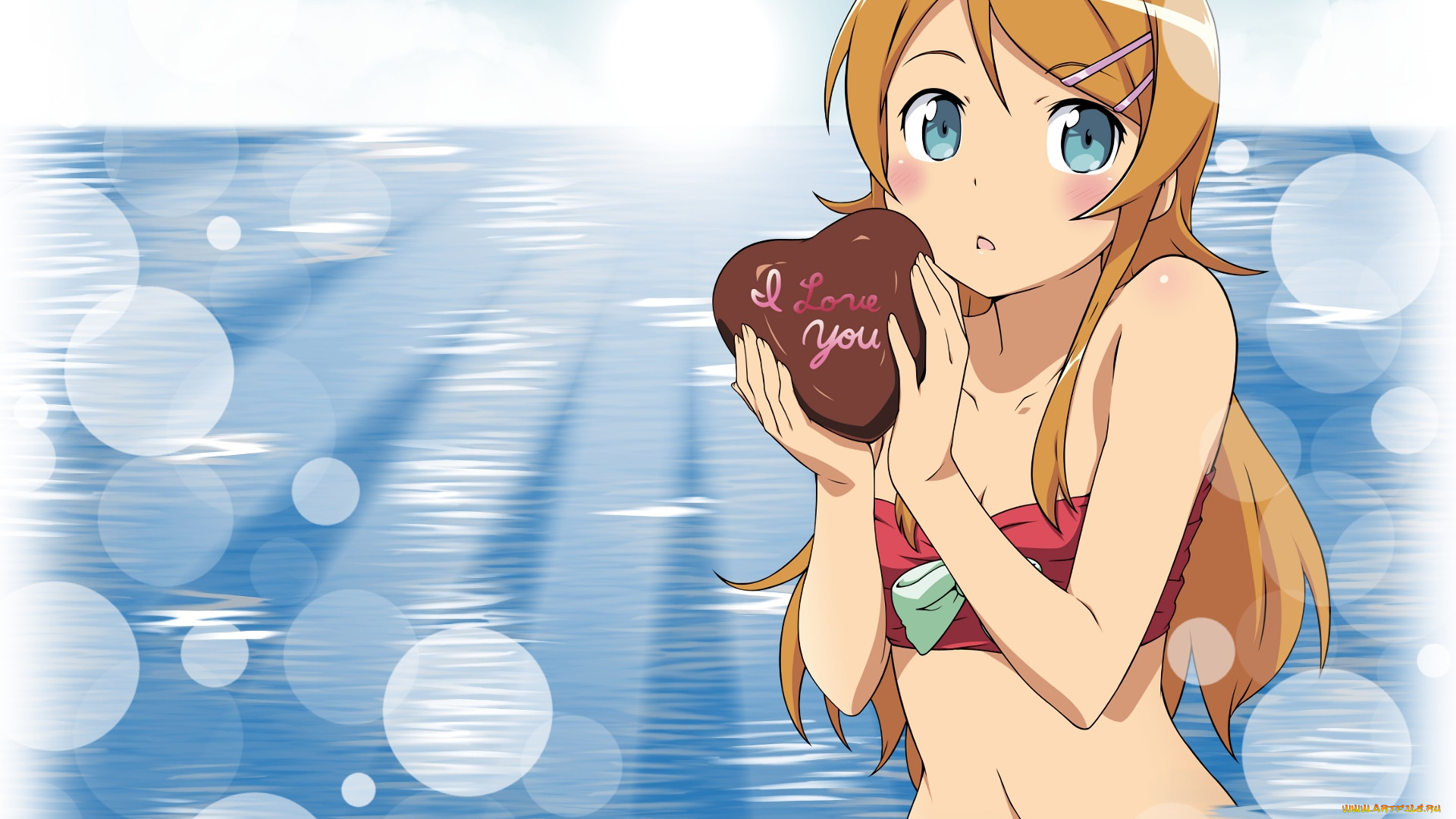 аниме, oreimo, фон, взгляд, девушка