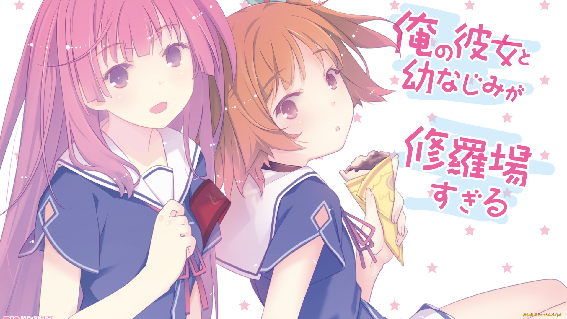 аниме, oreshura, взгляд, фон, девушки