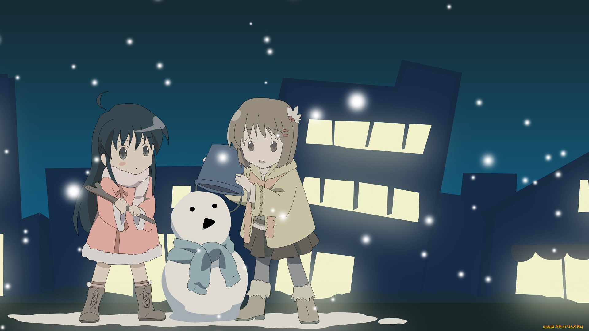 аниме, shakugan, no, shana, девушки, фон, взгляд