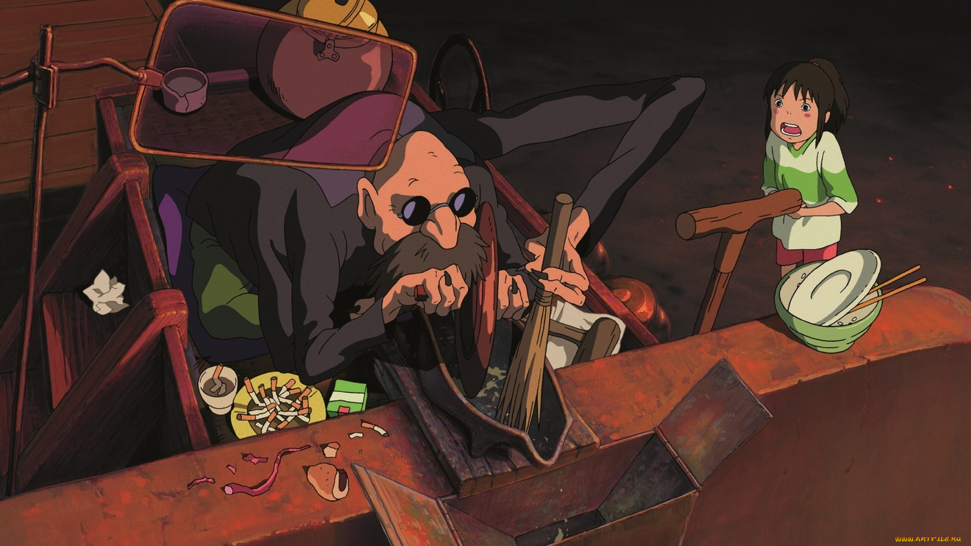 аниме, spirited, away, паук, тихиро, камази