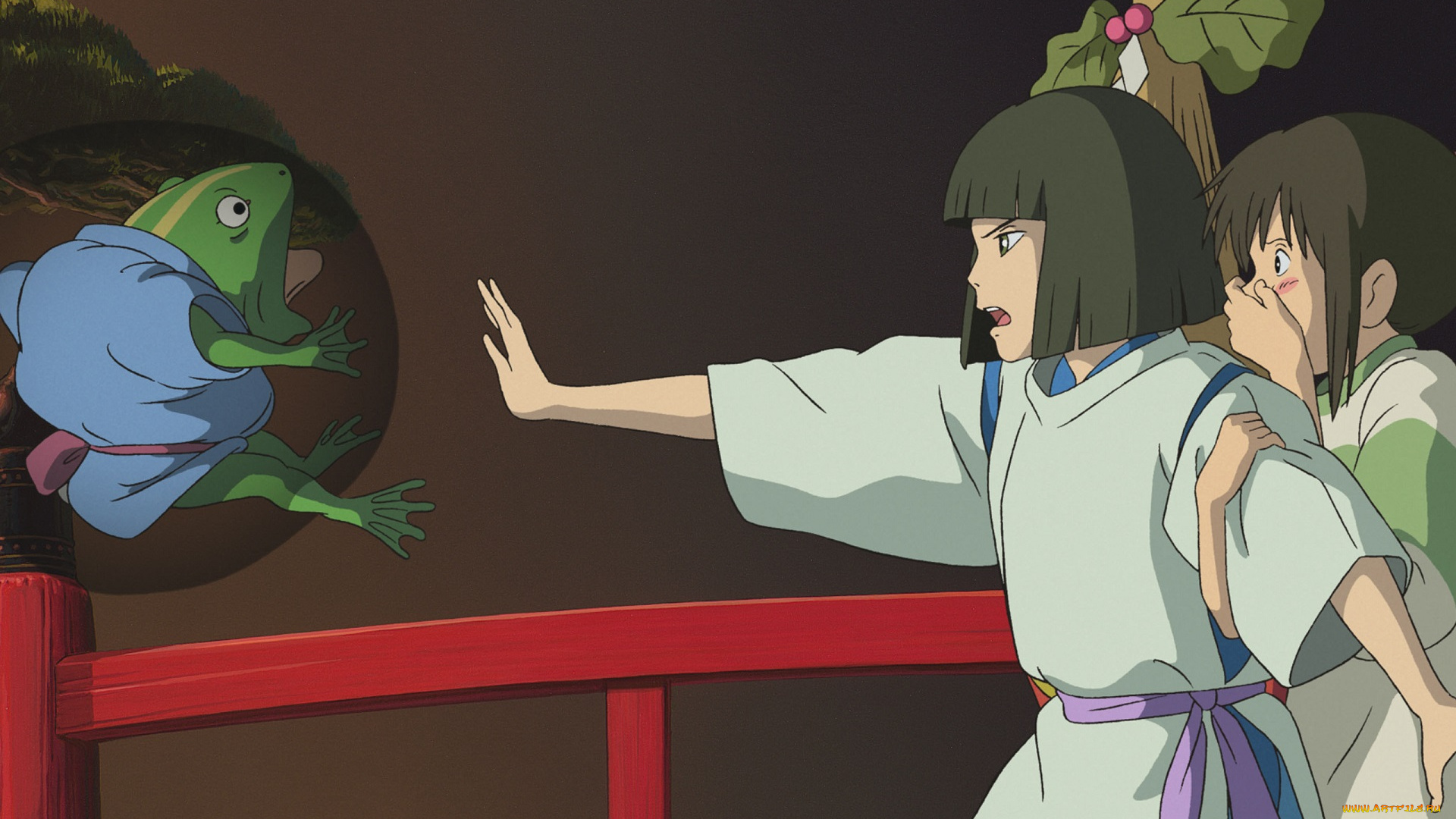 аниме, spirited, away, тихиро, хаку