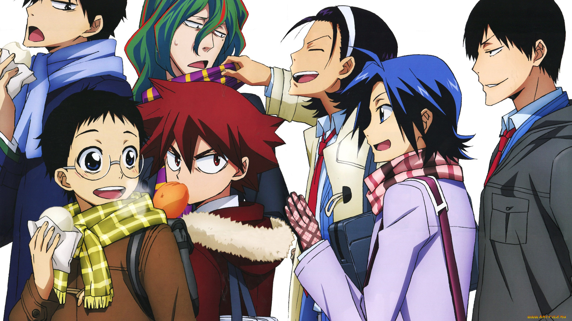 аниме, yowamushi, pedal, парни
