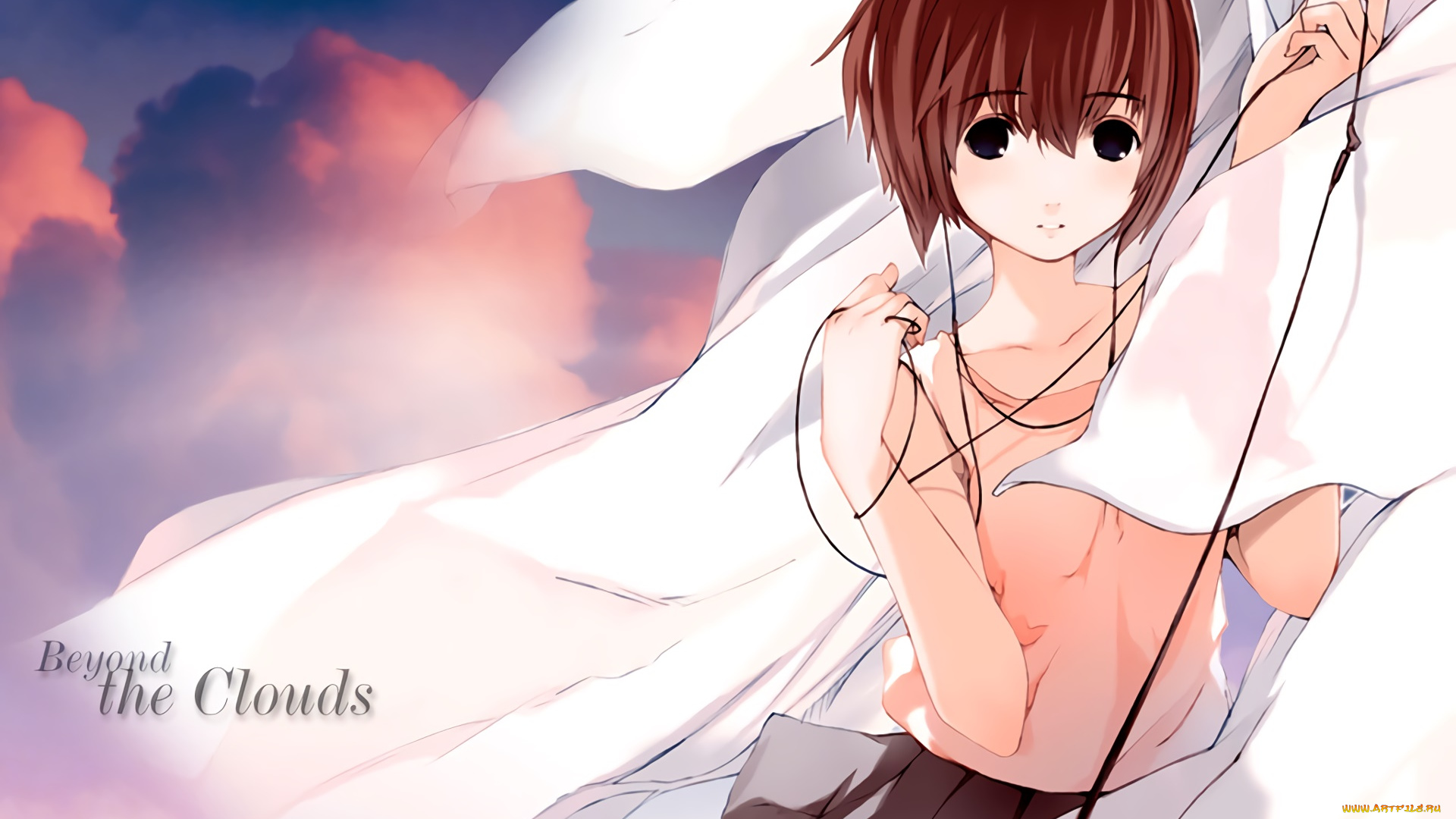 аниме, животные, , существа, фон, взгляд, девушка