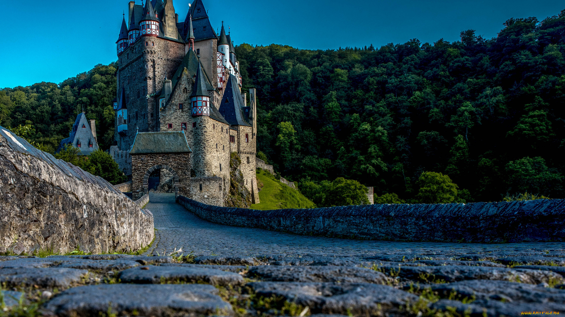 burg, eltz, города, замки, германии, горы, замок