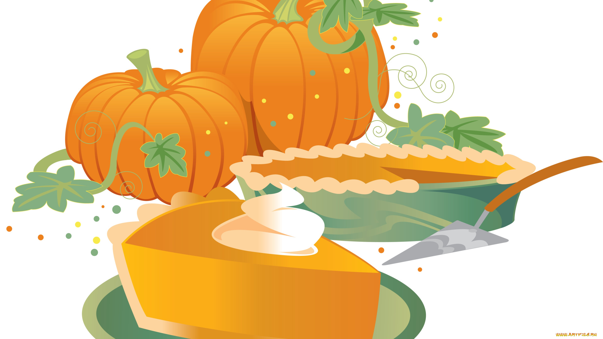 векторная, графика, еда, , food, тыквы
