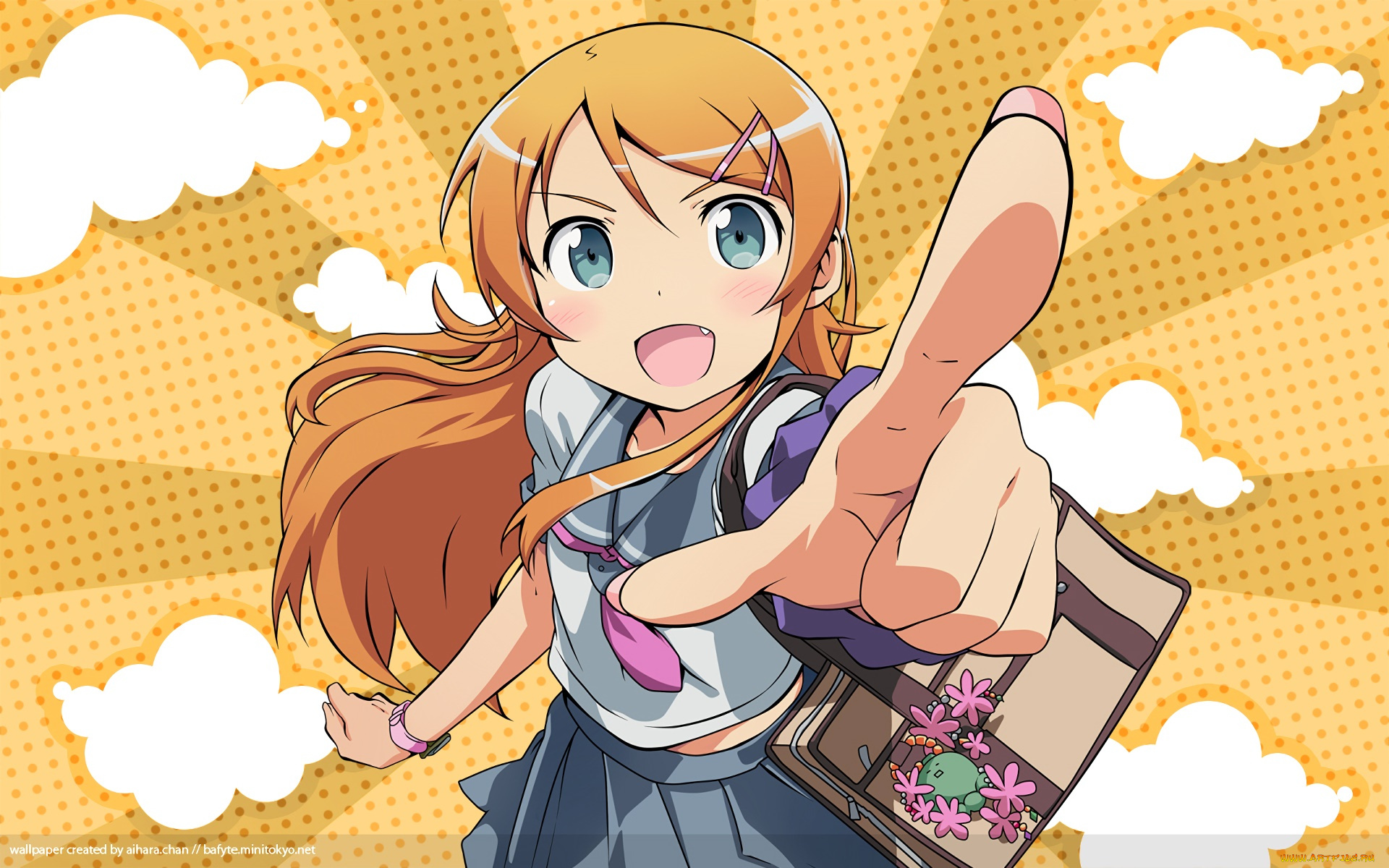 аниме, oreimo, фон, девушка, взгляд