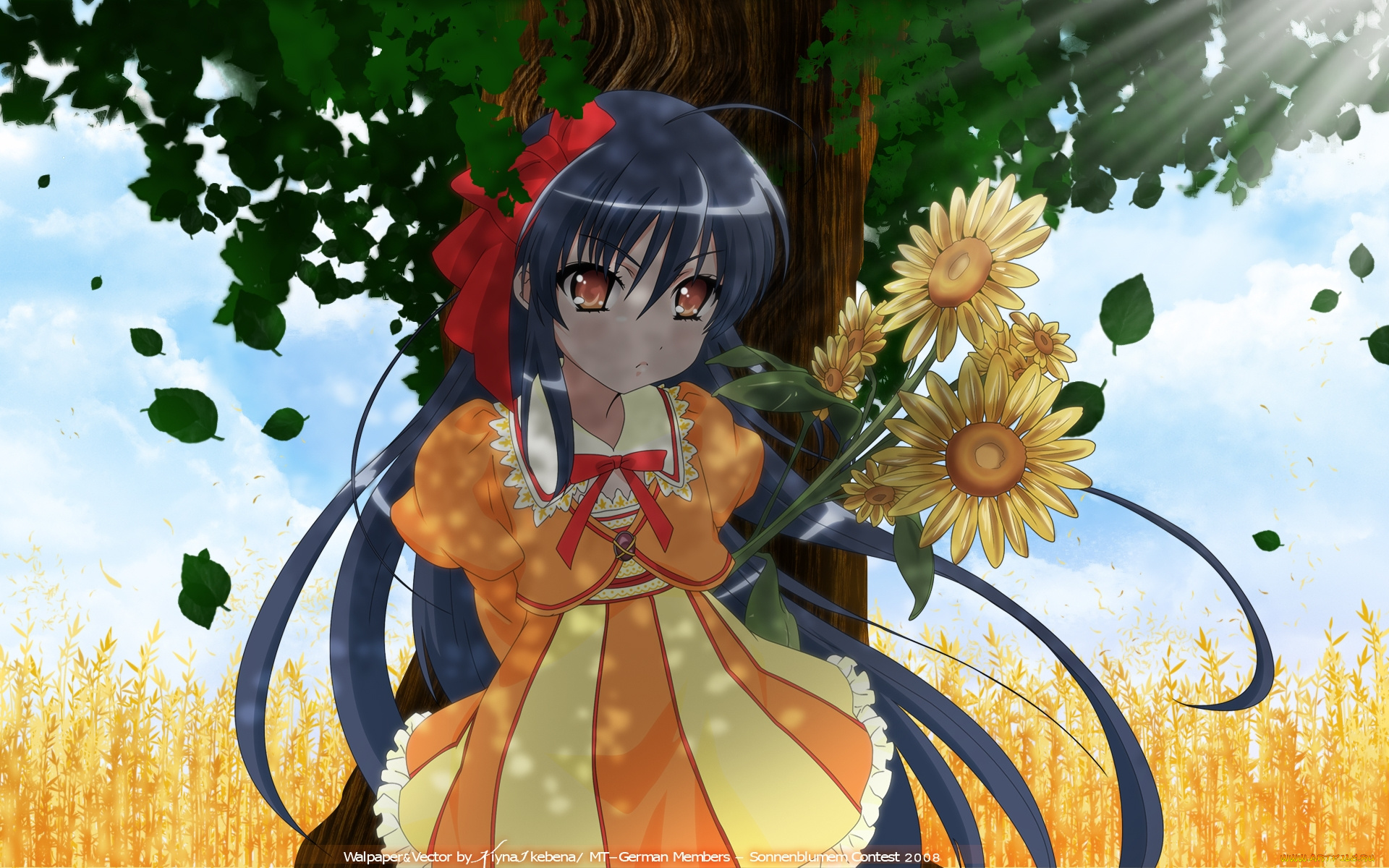 аниме, shakugan, no, shana, девушка, взгляд, фон