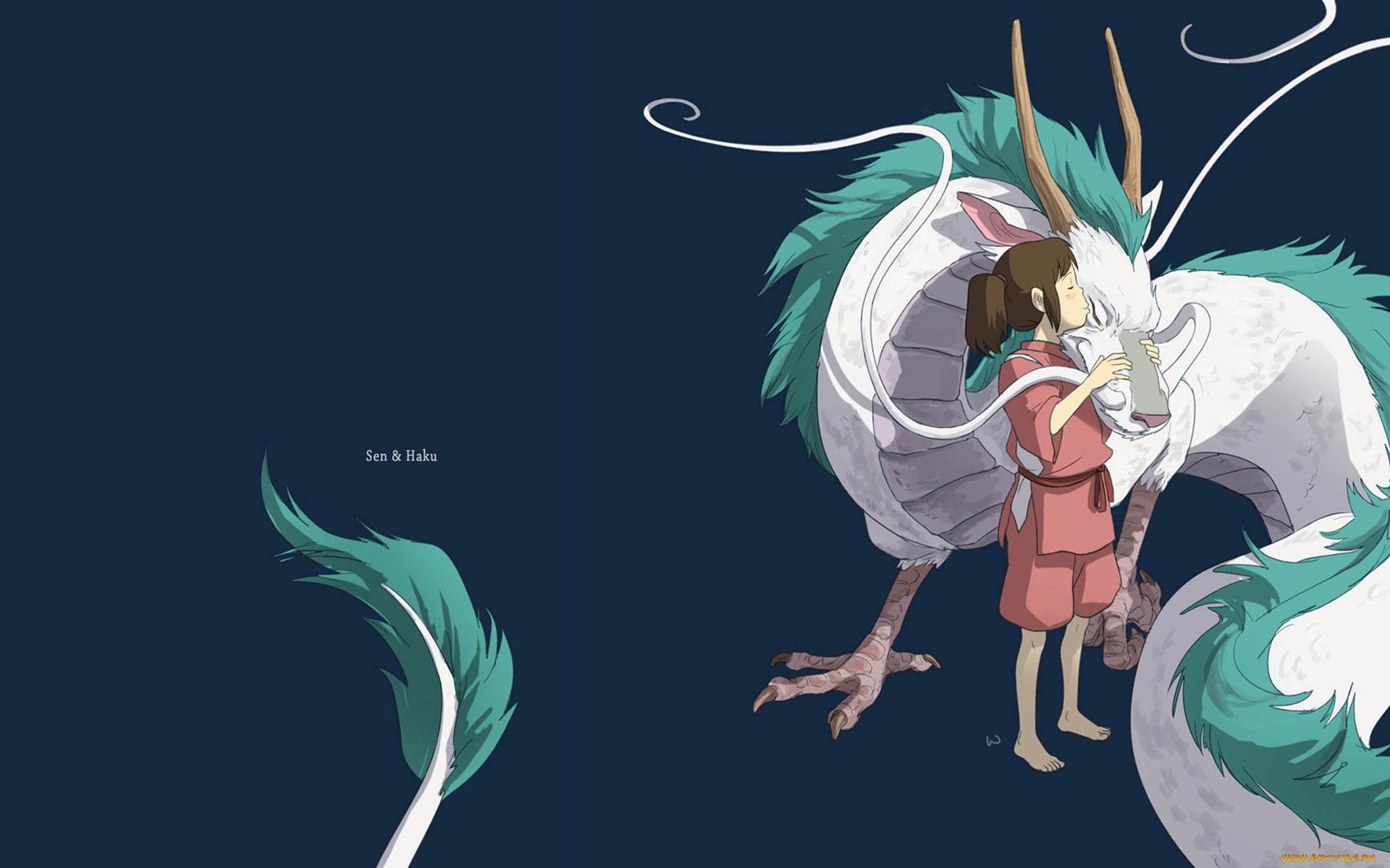 аниме, spirited, away, хаку, тихиро