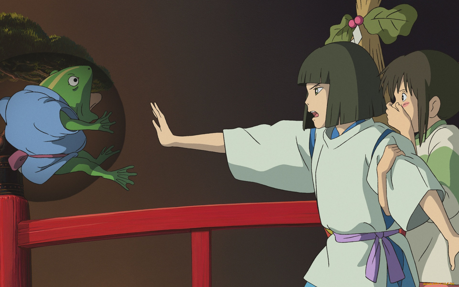 аниме, spirited, away, тихиро, хаку