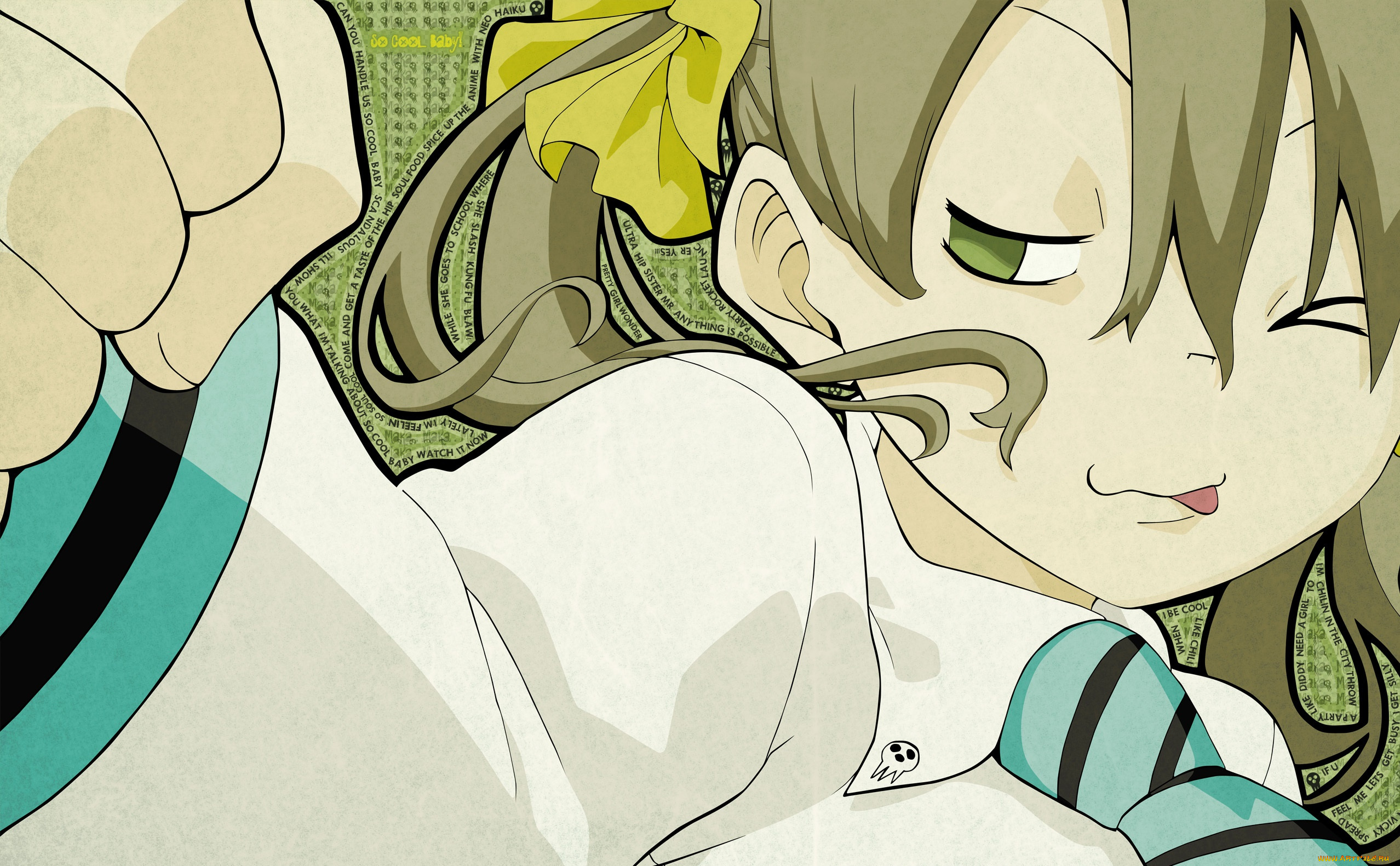 soul, eater, аниме, девушка, фон, взгляд