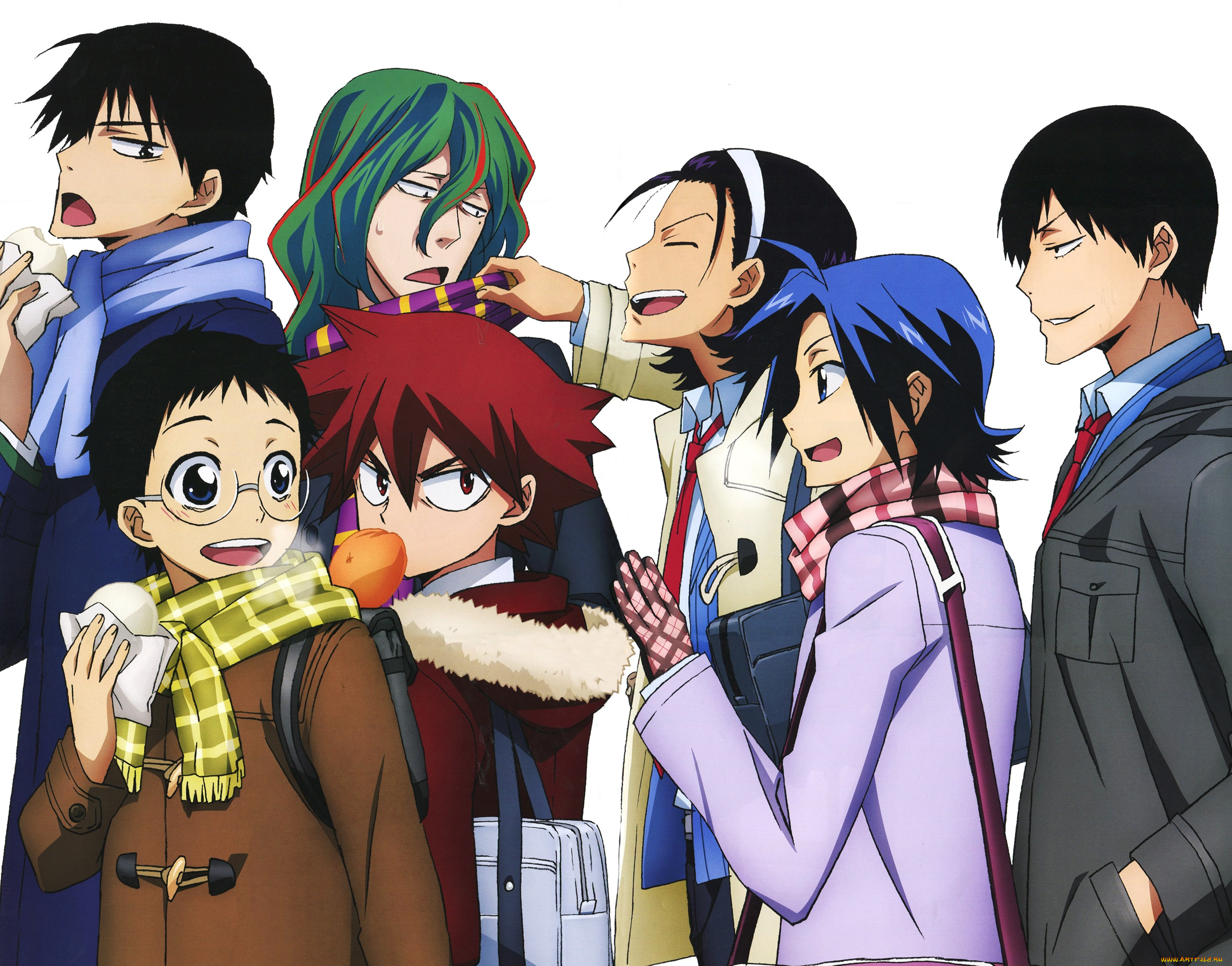 аниме, yowamushi, pedal, парни
