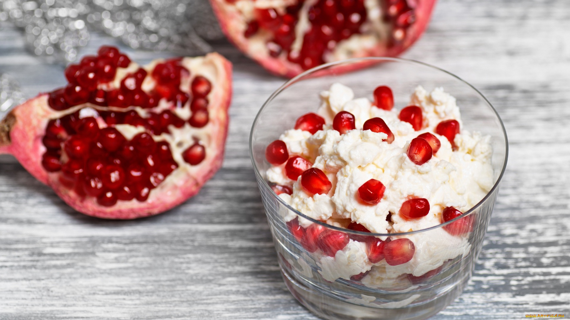 еда, гранат, стакан