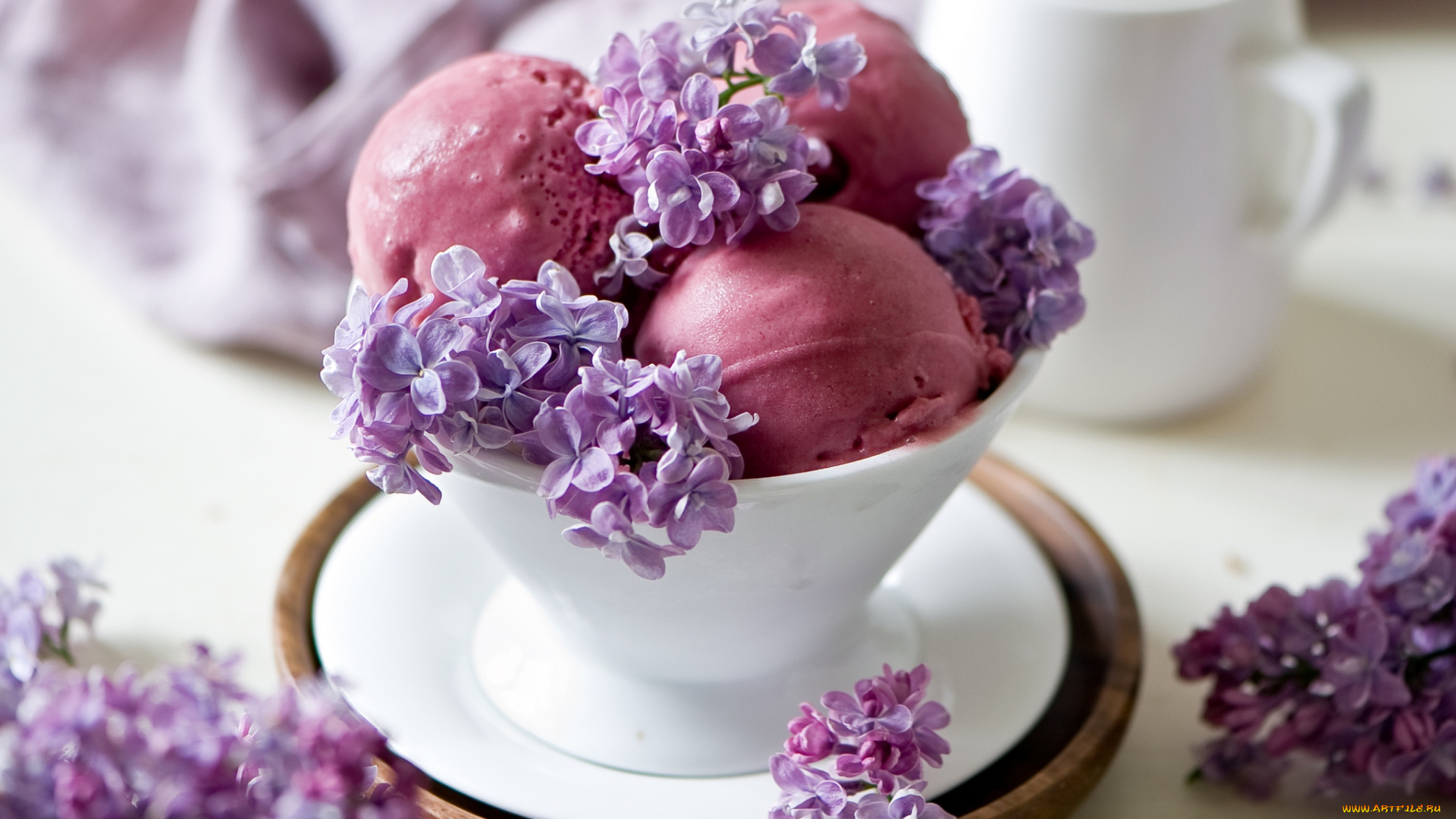еда, мороженое, , десерты, цветы, сладость, десерт