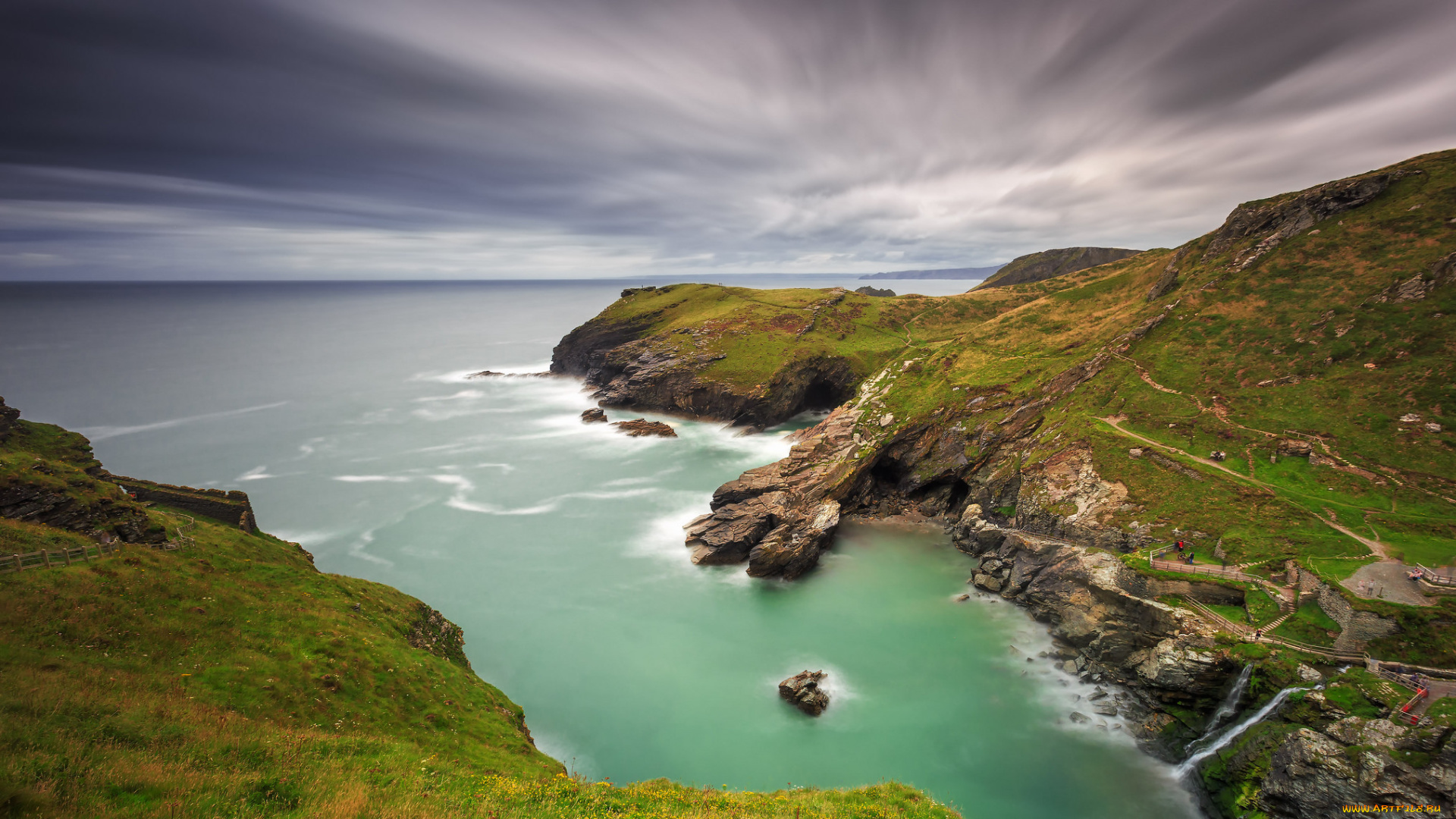 природа, побережье, простор