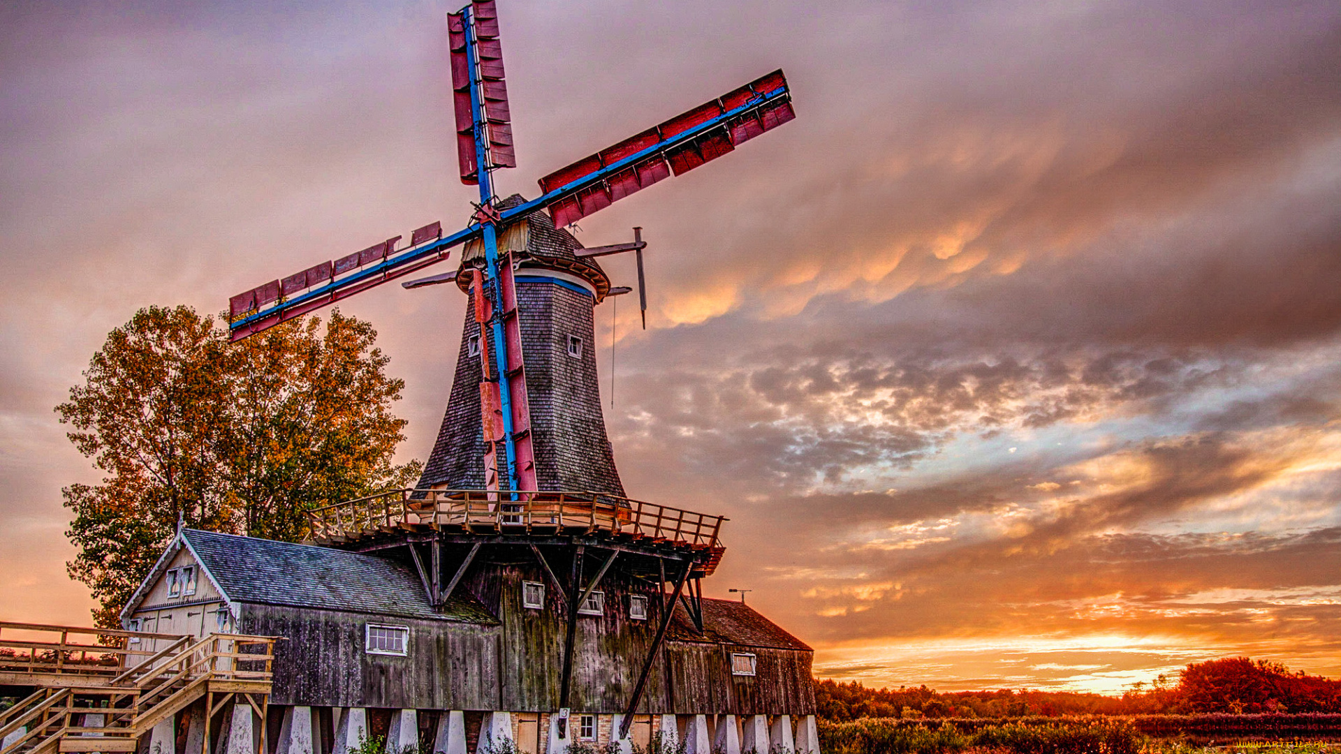 разное, мельницы, простор