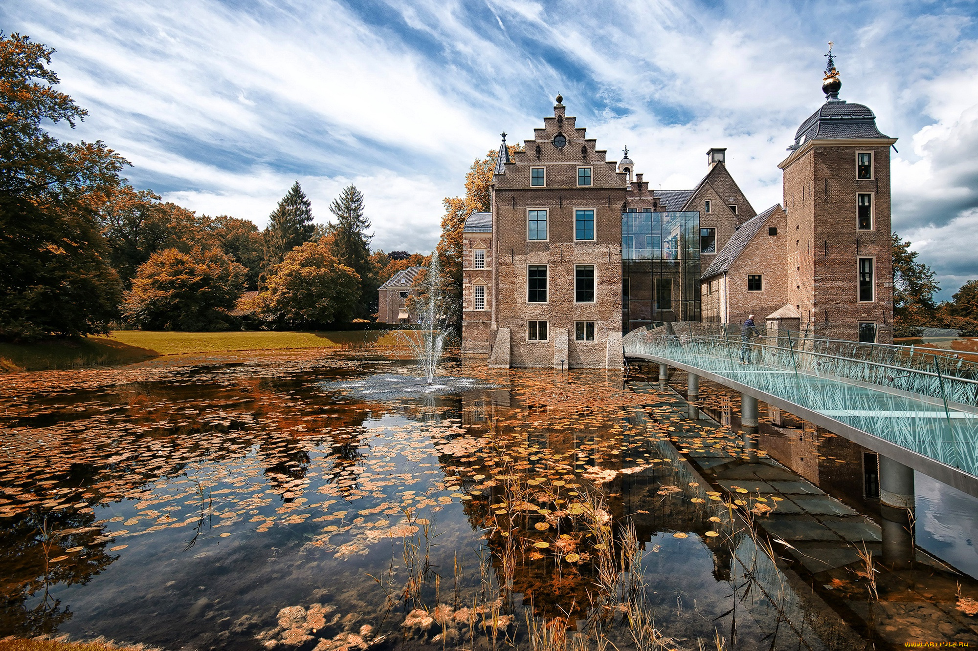 города, -, католические, соборы, , костелы, , аббатства, парк, мост, деревья, фонтан