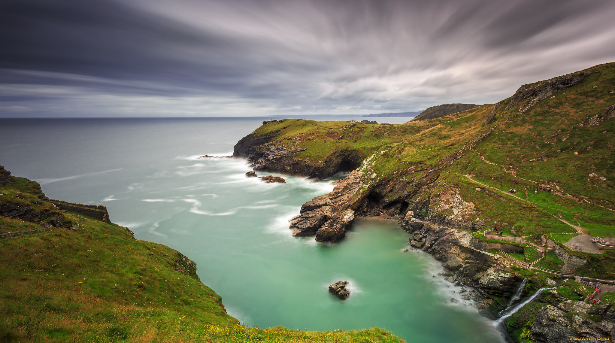 природа, побережье, простор