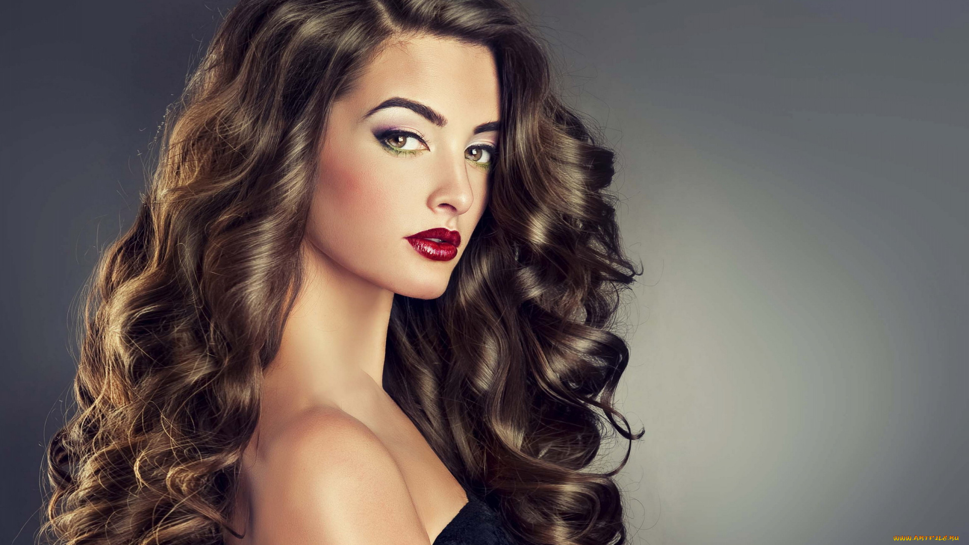 девушки, -, лица, , портреты, локоны