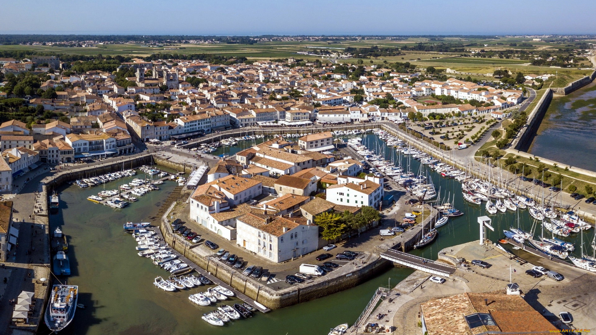 saint-martin-de-re, nouvelle-aquitaine, france, города, -, панорамы
