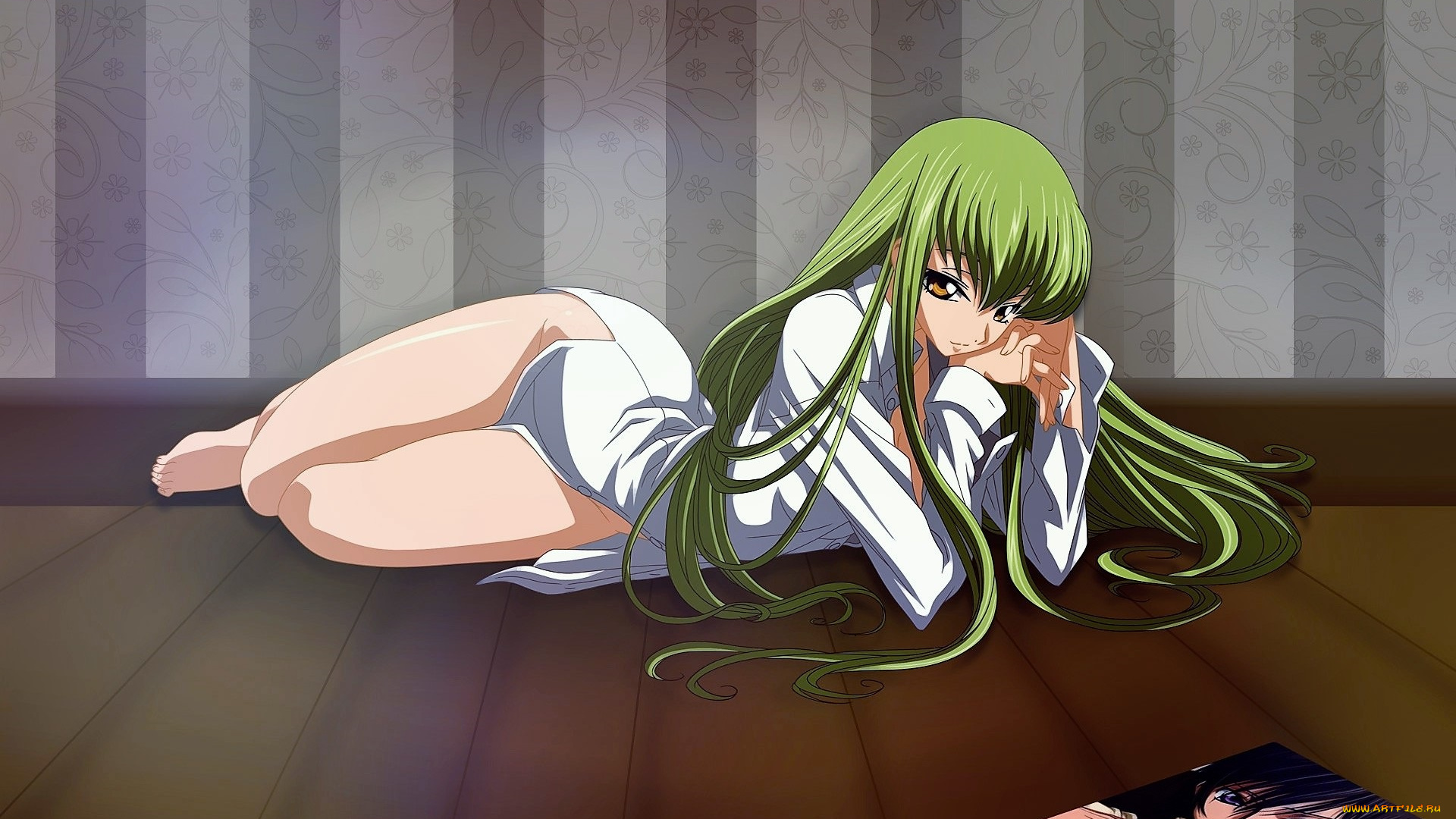 аниме, code, geass, девушка, рубашка, портрет