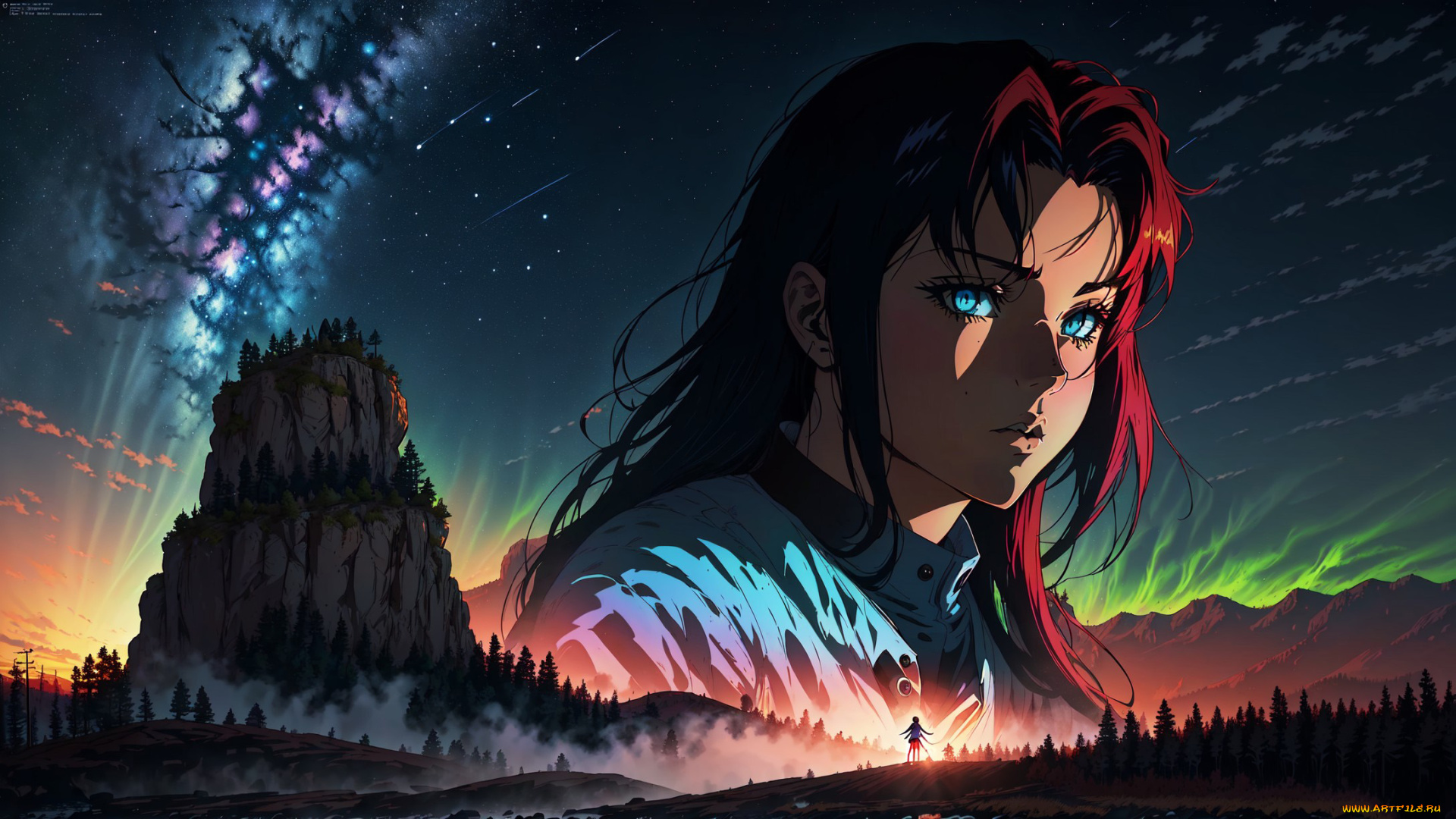 аниме, пейзажи, , природа, нейросети, графика, нейроарт, ai, art, нейронные, сети, рисунки, нейро, искусство