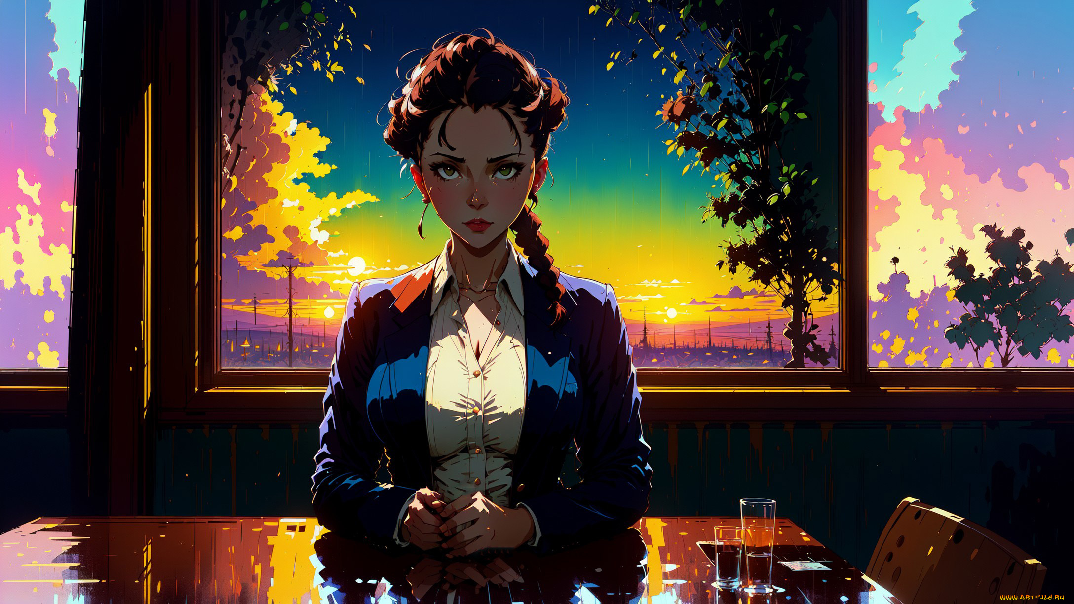 аниме, город, , улицы, , интерьер, , здания, нейросети, графика, нейроарт, ai, art, нейронные, сети, рисунки, нейро, искусство