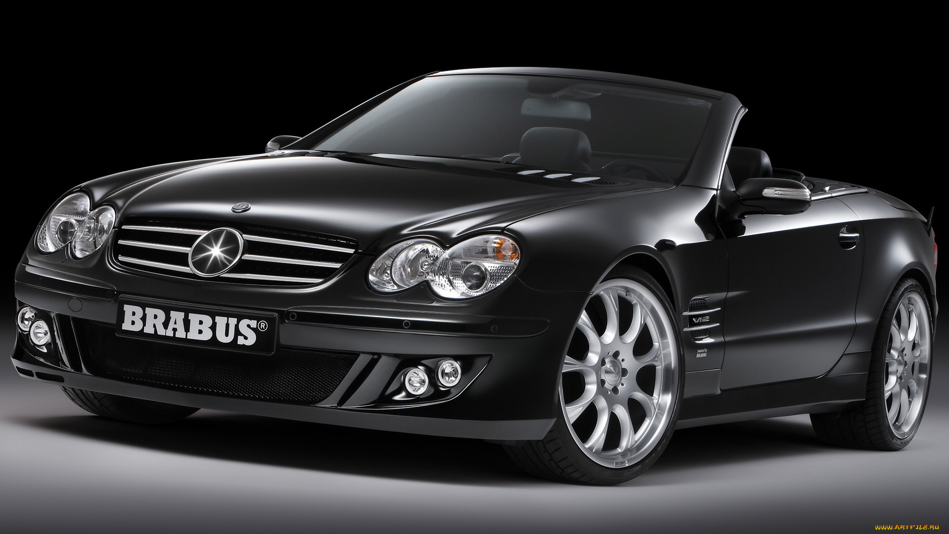 2006, brabus, sv12, biturbo, roadster, mercedes, benz, sl, class, автомобили