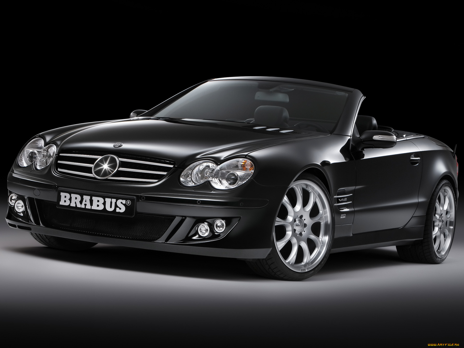 2006, brabus, sv12, biturbo, roadster, mercedes, benz, sl, class, автомобили