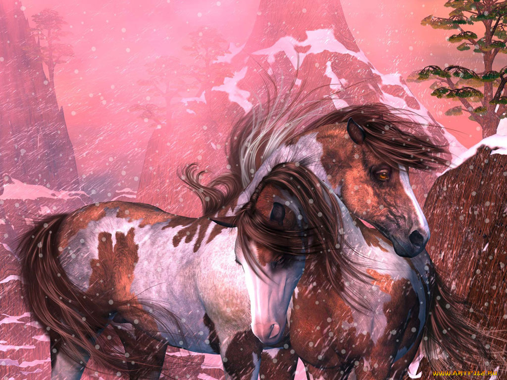 рисованные, животные