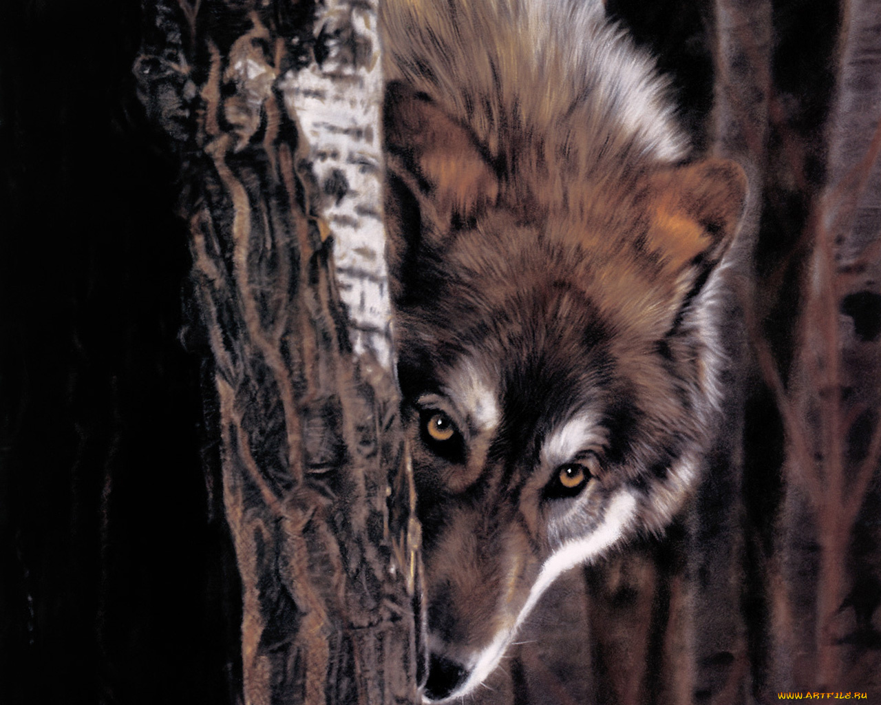 рисованные, животные