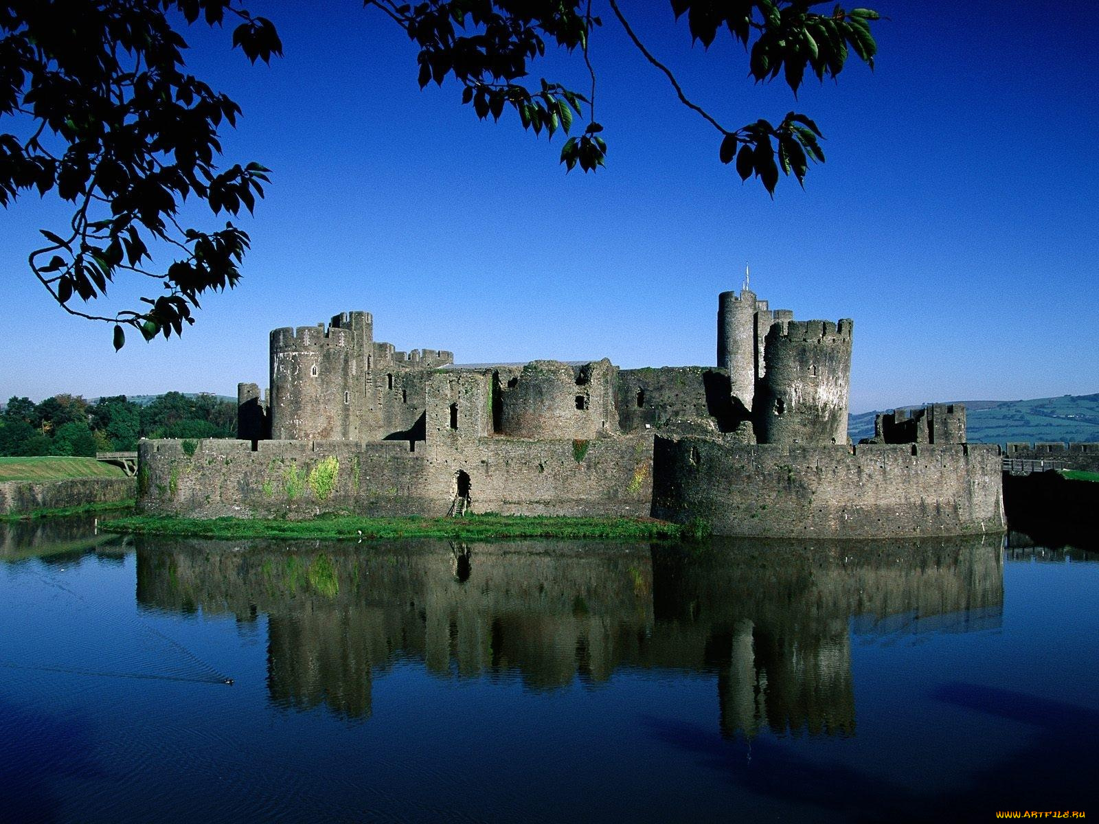 caerphilly, castle, wales, united, kingdom, города, дворцы, замки, крепости
