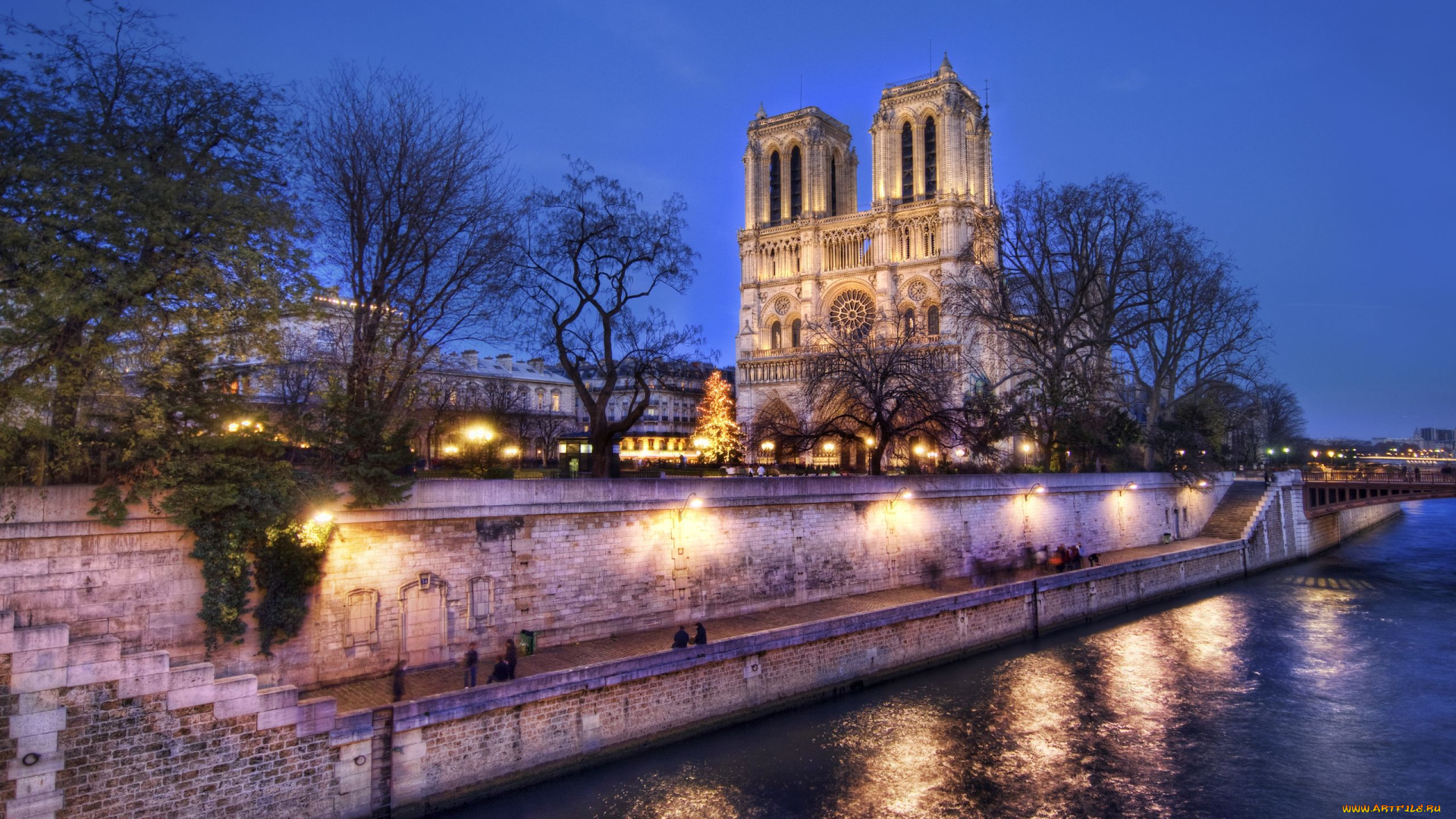 notre, dame, de, paris, города, париж, франция